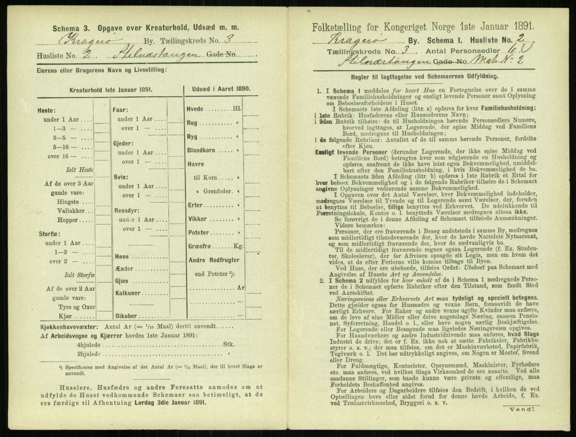 RA, 1891 census for 0801 Kragerø, 1891, p. 338