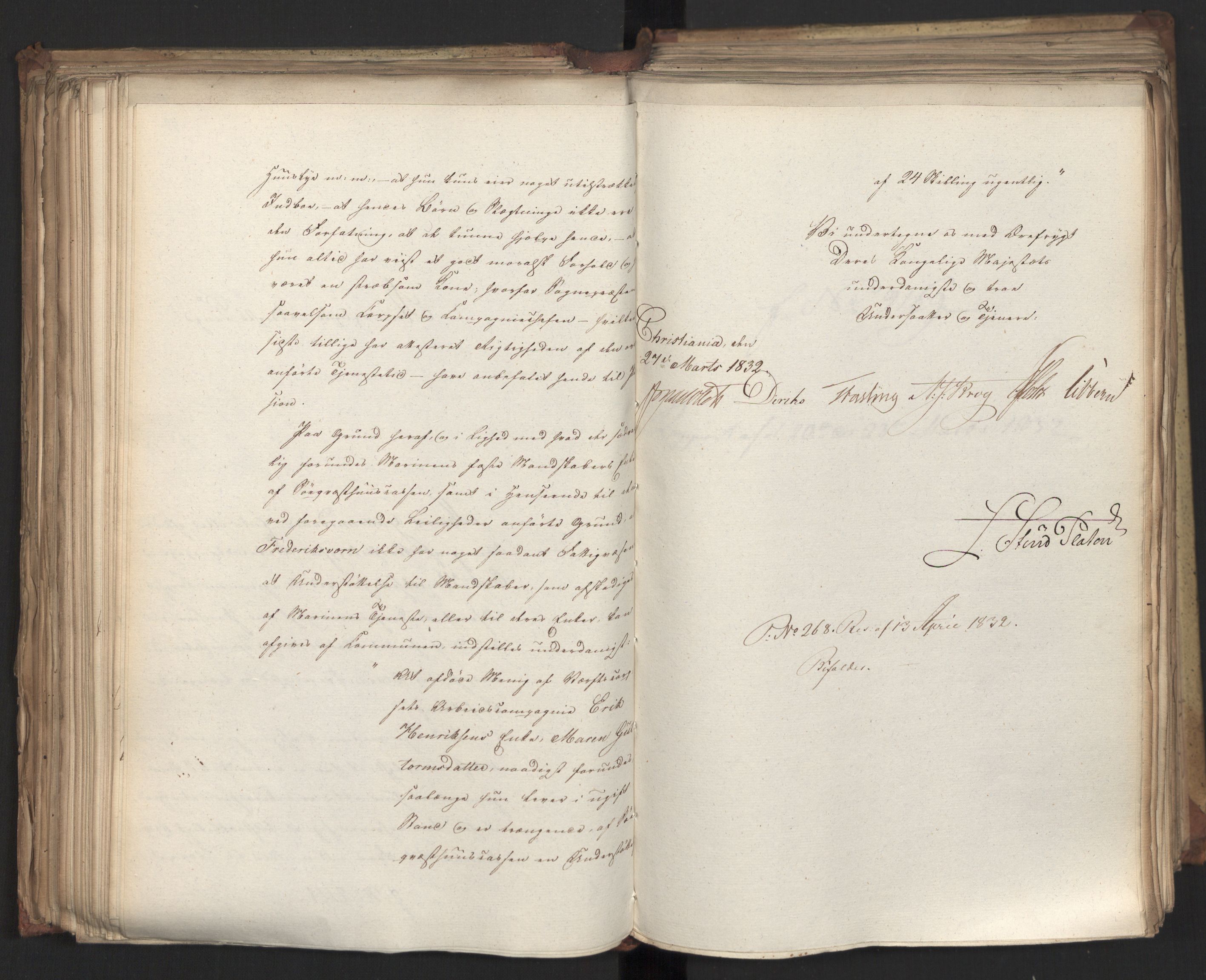 Statsrådsavdelingen i Stockholm, AV/RA-S-1003/D/Da/L0077: Regjeringsinnstillinger nr. 2100-2259, 1832, p. 221