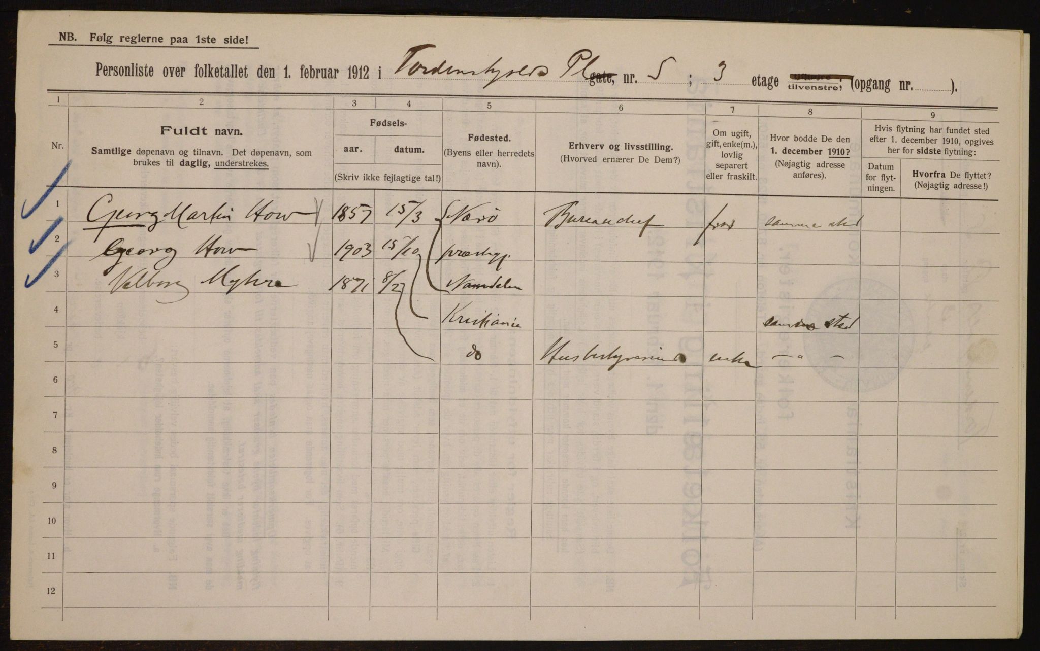 OBA, Municipal Census 1912 for Kristiania, 1912, p. 113881