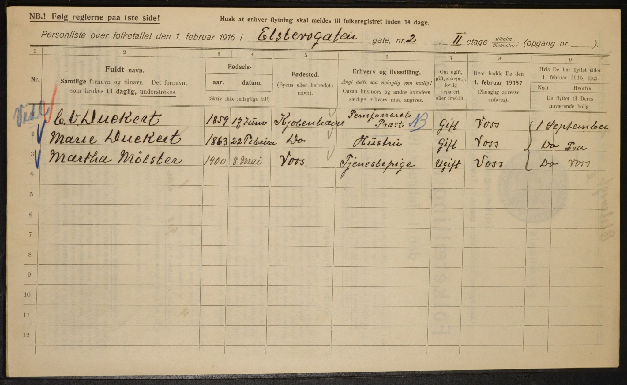 OBA, Municipal Census 1916 for Kristiania, 1916, p. 21190