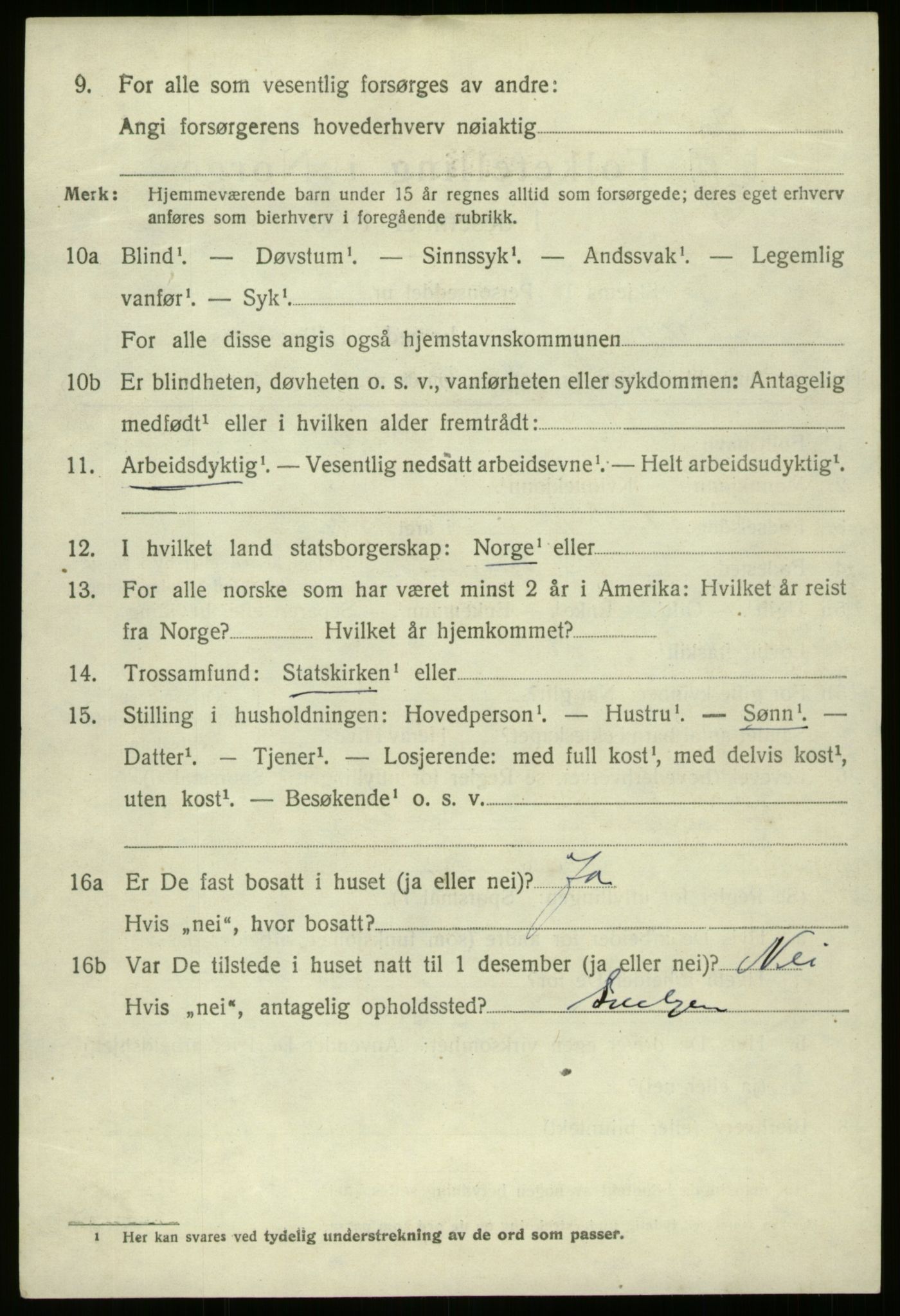 SAB, 1920 census for Bremanger, 1920, p. 6745