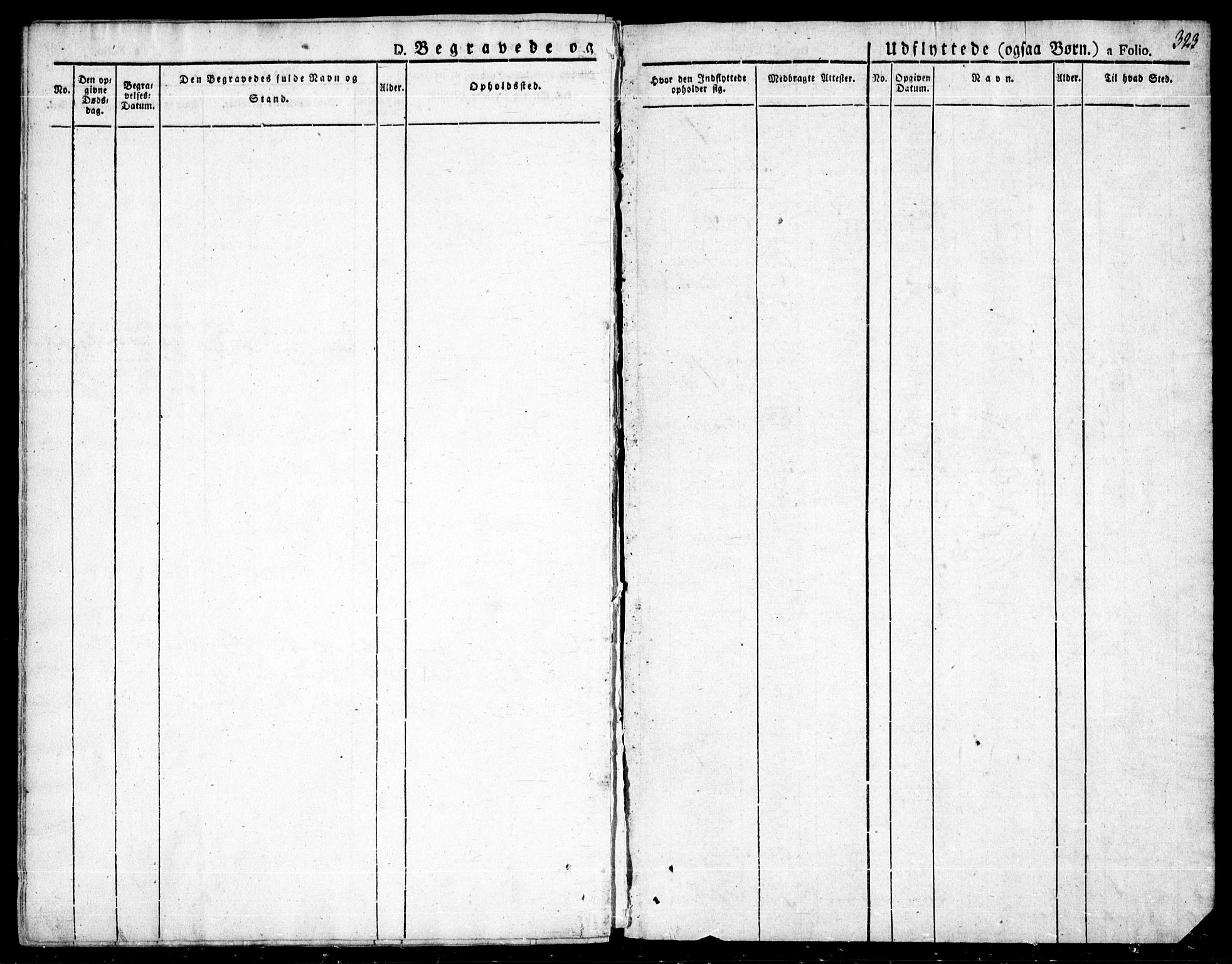 Holt sokneprestkontor, AV/SAK-1111-0021/F/Fa/L0006: Parish register (official) no. A 6, 1820-1835, p. 322