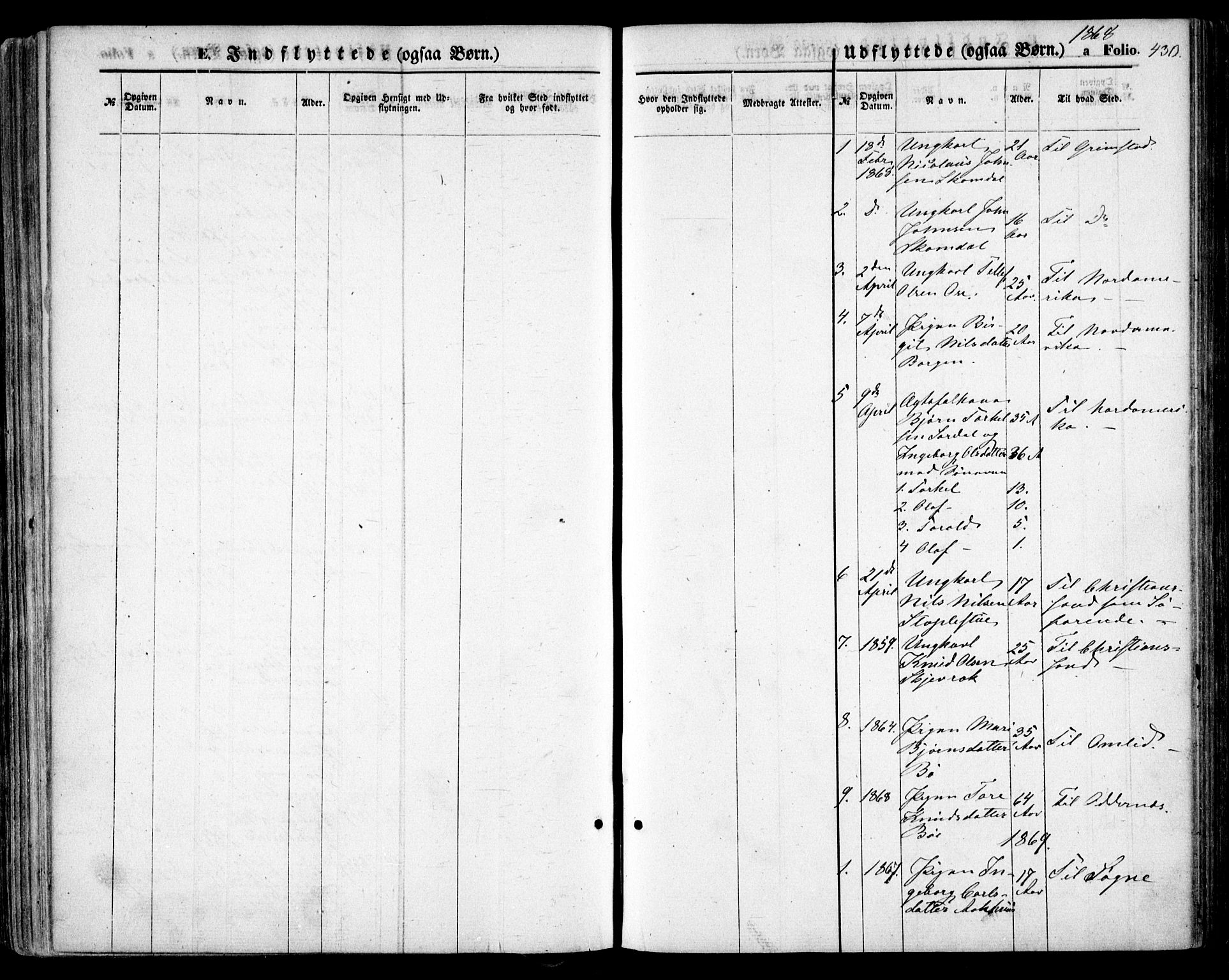 Bygland sokneprestkontor, SAK/1111-0006/F/Fa/Fab/L0005: Parish register (official) no. A 5, 1859-1873, p. 430