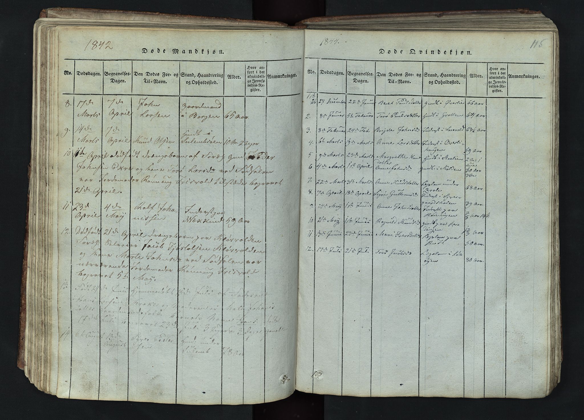 Lom prestekontor, SAH/PREST-070/L/L0002: Parish register (copy) no. 2, 1815-1844, p. 115