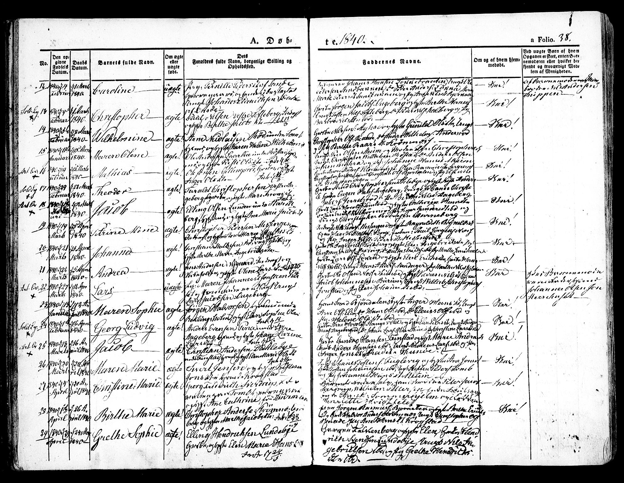 Råde prestekontor kirkebøker, SAO/A-2009/F/Fa/L0005: Parish register (official) no. 5, 1830-1853, p. 38