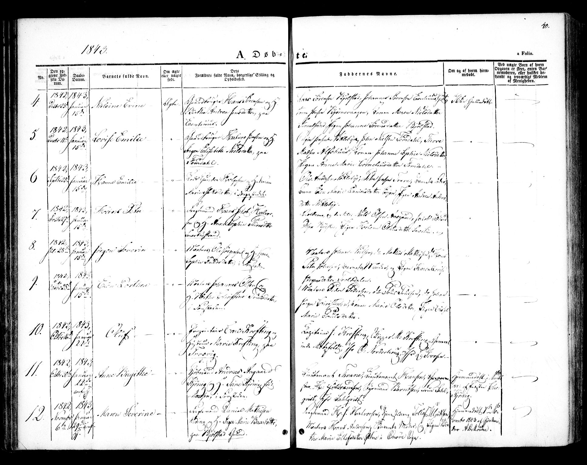 Glemmen prestekontor Kirkebøker, AV/SAO-A-10908/F/Fa/L0005: Parish register (official) no. 5, 1838-1852, p. 40