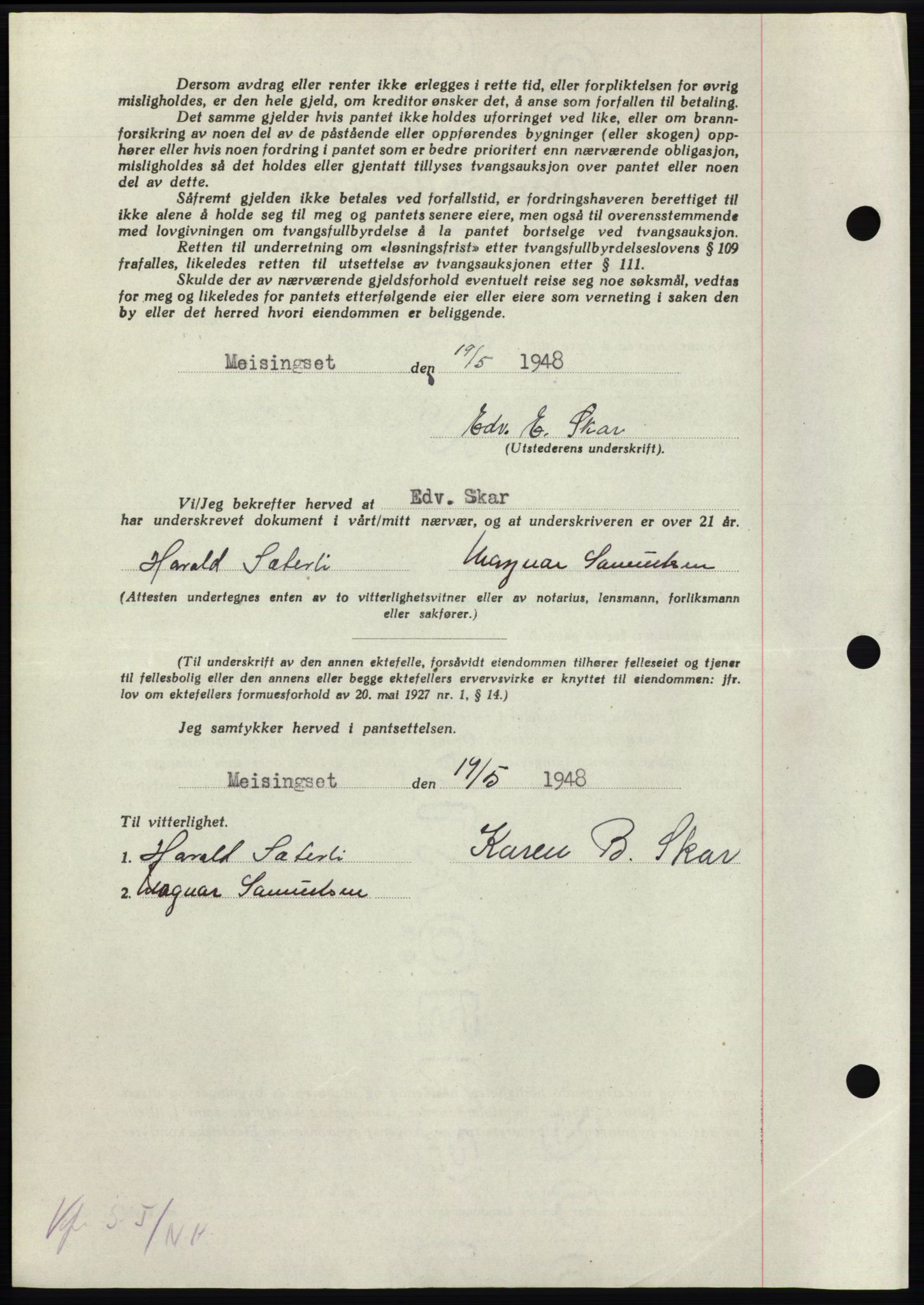 Nordmøre sorenskriveri, AV/SAT-A-4132/1/2/2Ca: Mortgage book no. B98, 1948-1948, Diary no: : 1649/1948