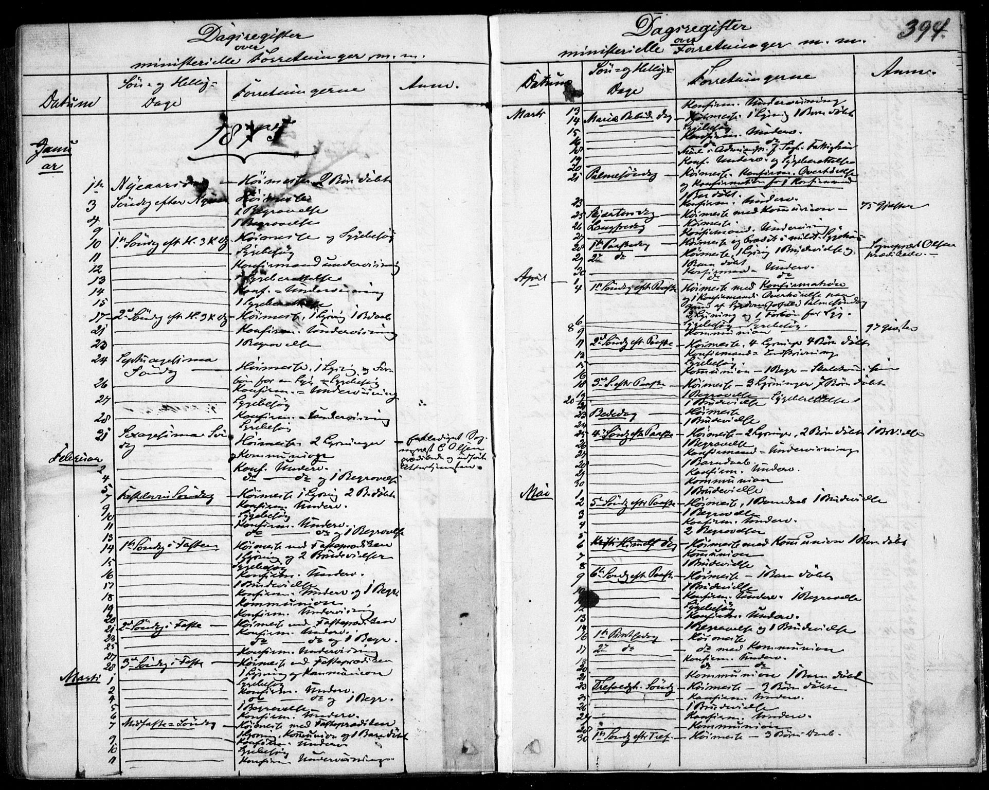 Garnisonsmenigheten Kirkebøker, SAO/A-10846/F/Fa/L0011: Parish register (official) no. 11, 1870-1880, p. 394