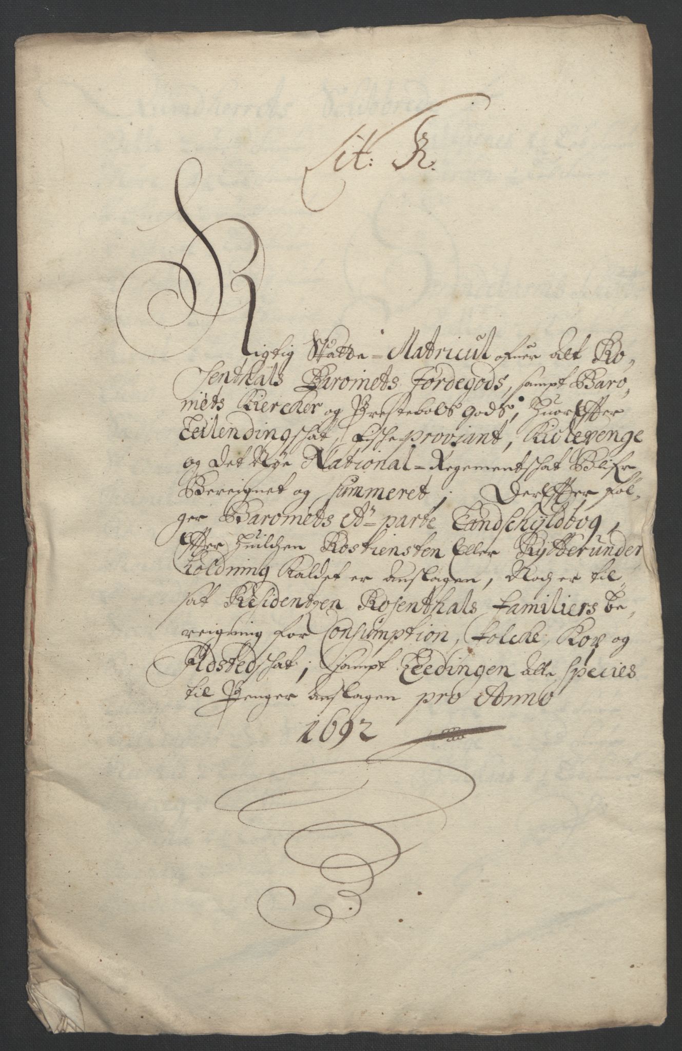 Rentekammeret inntil 1814, Reviderte regnskaper, Fogderegnskap, RA/EA-4092/R49/L3138: Fogderegnskap Rosendal Baroni, 1691-1714, p. 10