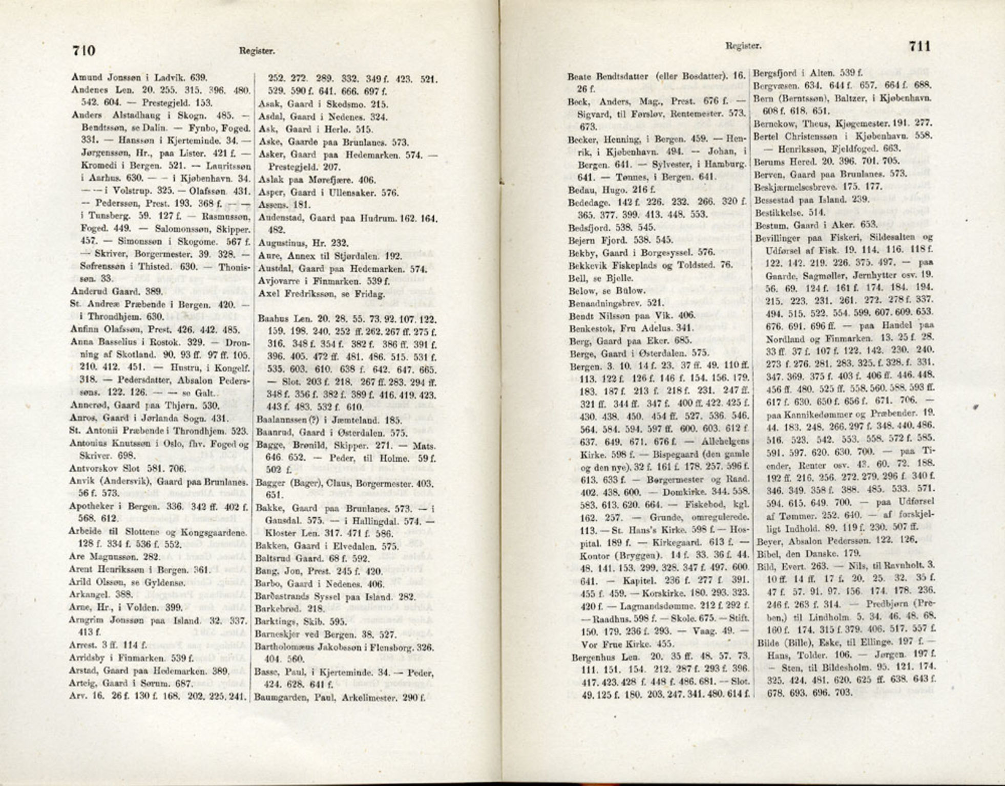 Publikasjoner utgitt av Det Norske Historiske Kildeskriftfond, PUBL/-/-/-: Norske Rigs-Registranter, bind 3, 1588-1602, p. 710-711