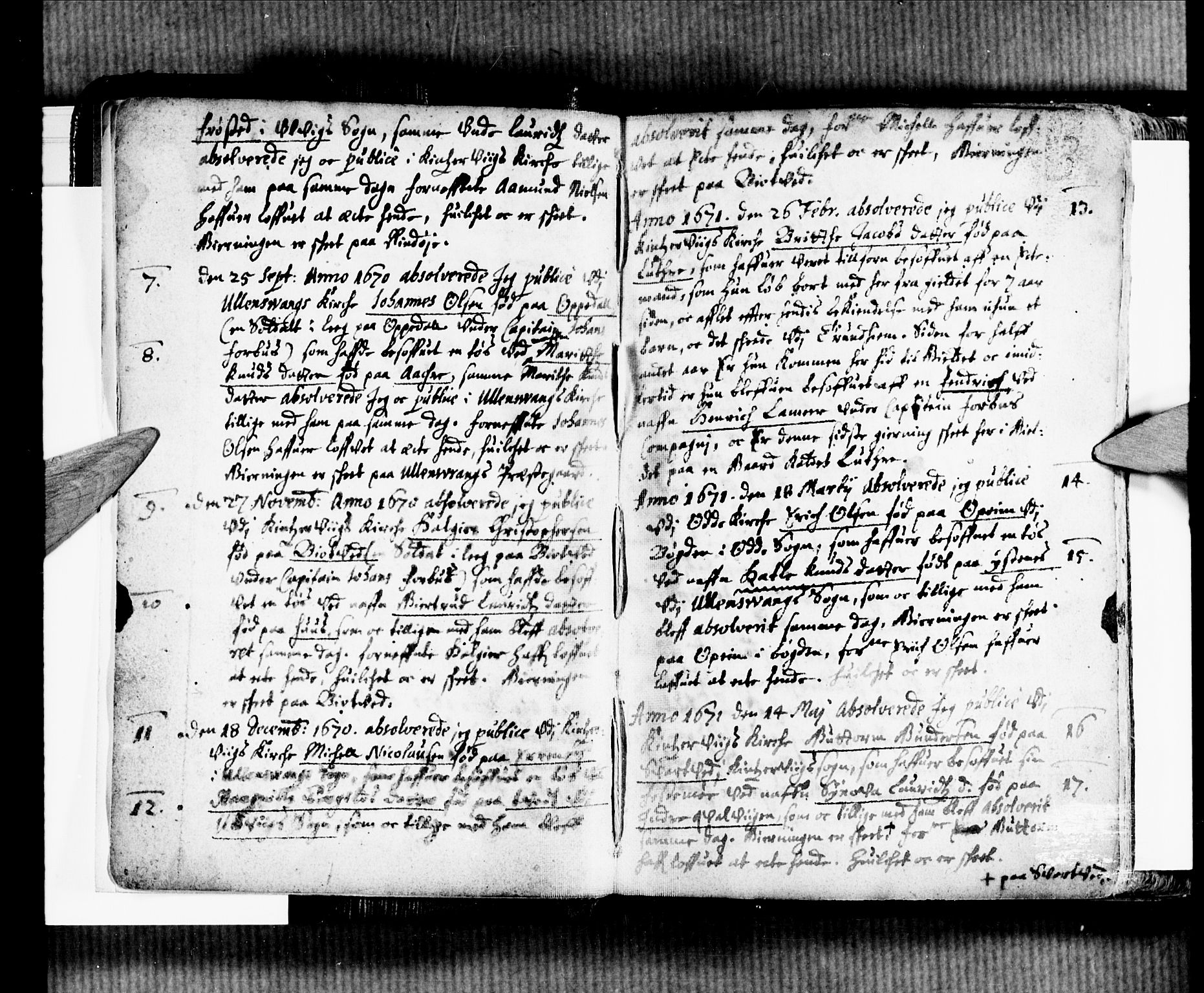 Ullensvang sokneprestembete, SAB/A-78701/H/Haa: Parish register (official) no. A 2, 1669-1732, p. 3