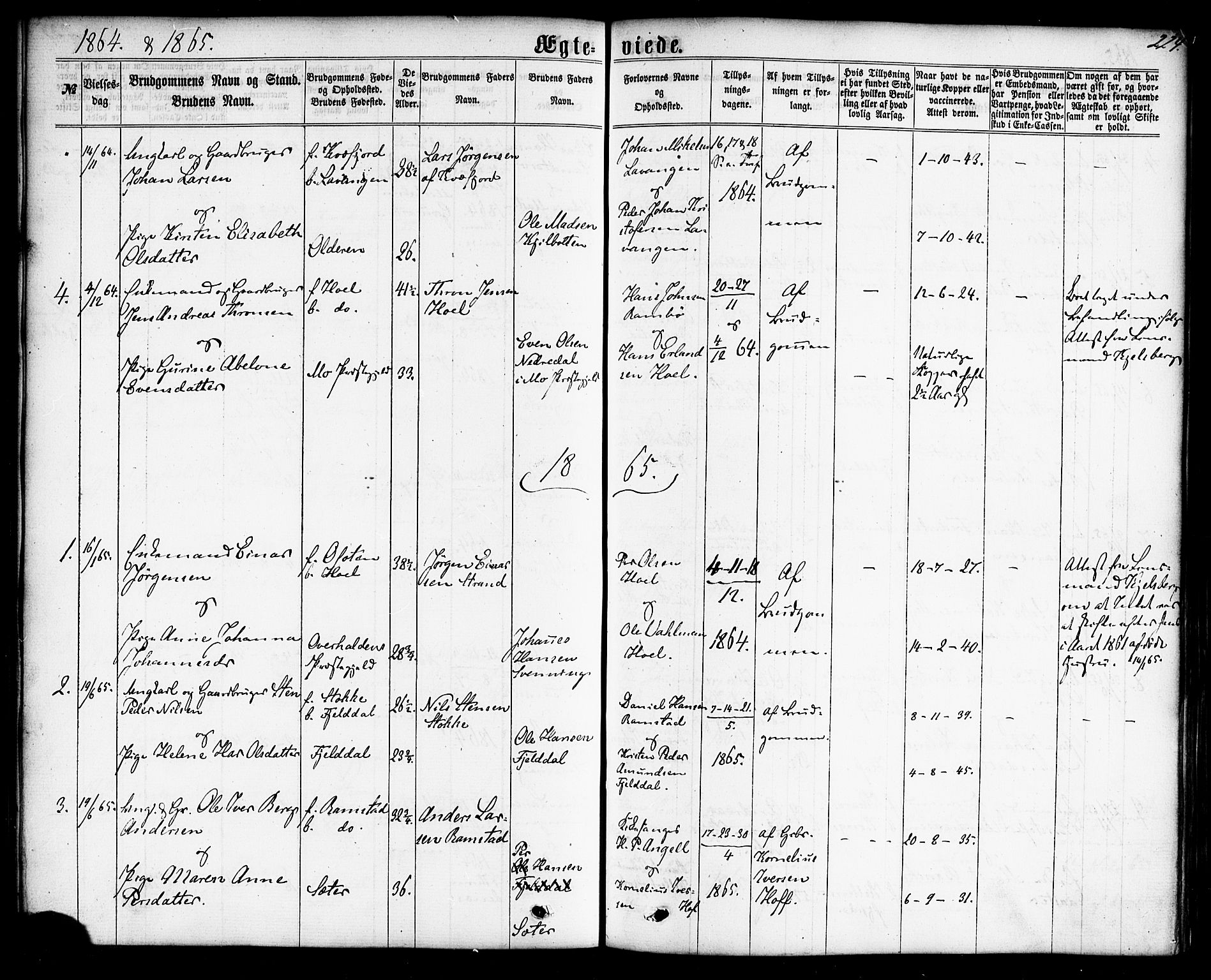 Ministerialprotokoller, klokkerbøker og fødselsregistre - Nordland, AV/SAT-A-1459/865/L0923: Parish register (official) no. 865A01, 1864-1884, p. 224