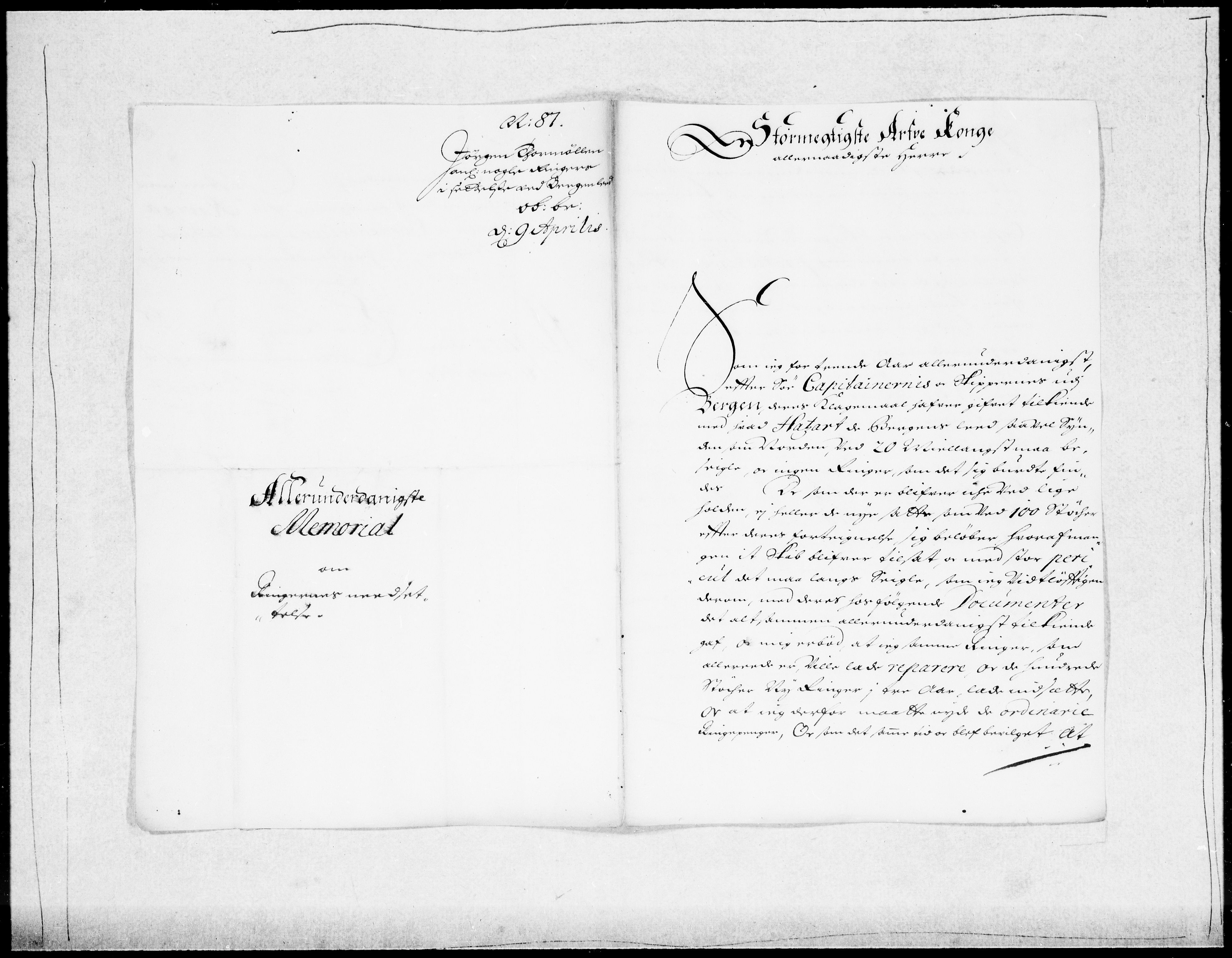 Danske Kanselli 1572-1799, RA/EA-3023/F/Fc/Fcc/Fcca/L0040: Norske innlegg 1572-1799, 1686-1687, p. 341