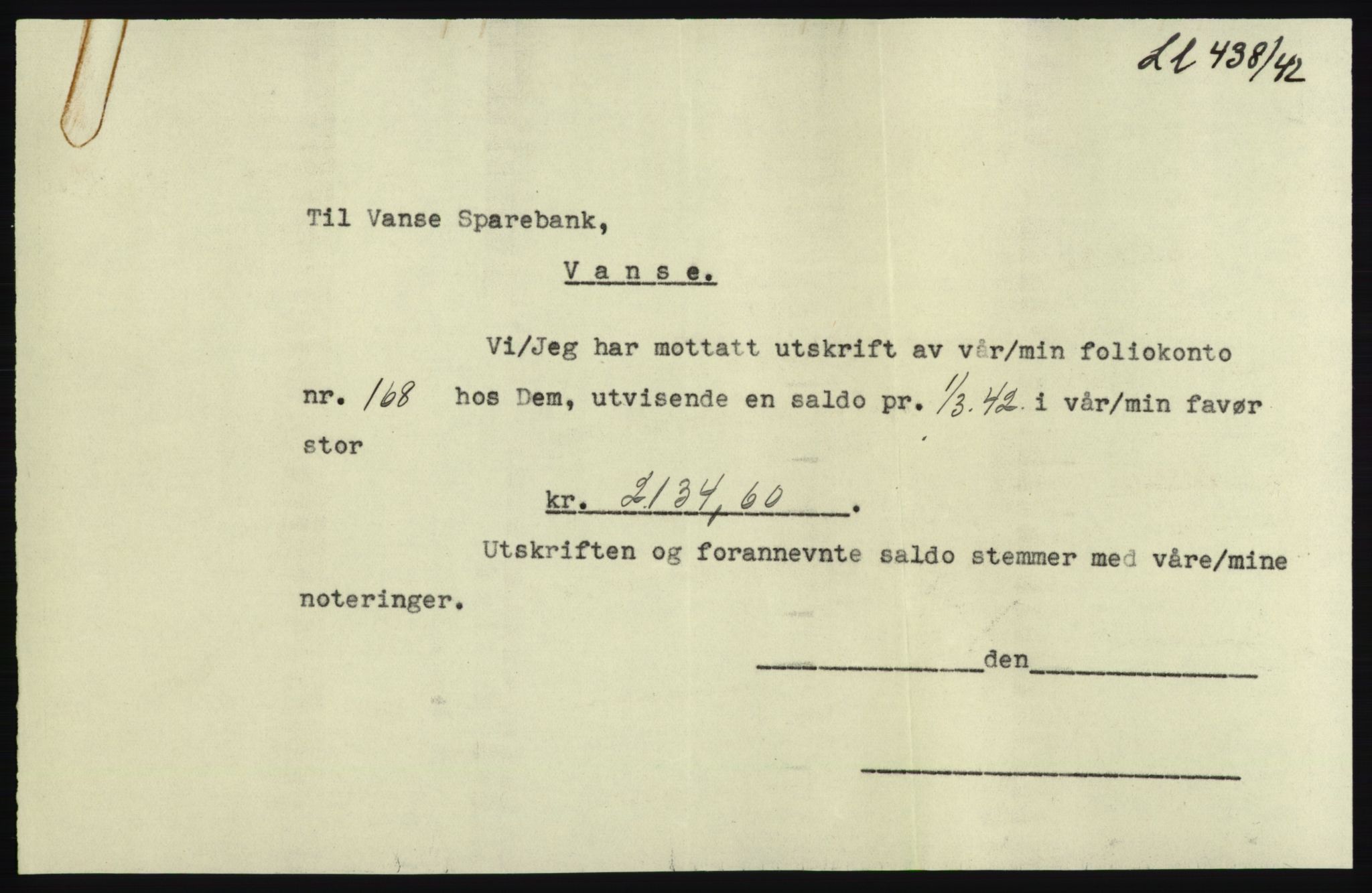 Forsvarsdepartementet, 10. kontor / Oppgjørskontoret, AV/RA-RAFA-1225/D/Db/L0180: Lista oppgjørskontor, 1942-1952, p. 1053