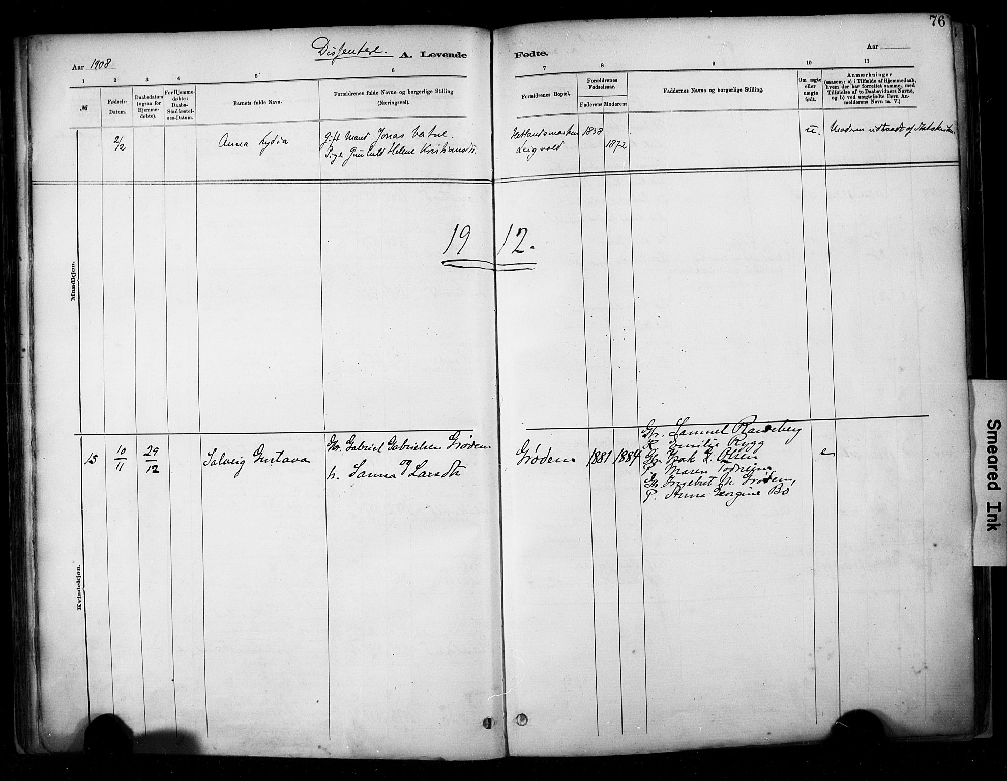 Hetland sokneprestkontor, SAST/A-101826/30/30BA/L0009: Parish register (official) no. A 9, 1882-1918, p. 76
