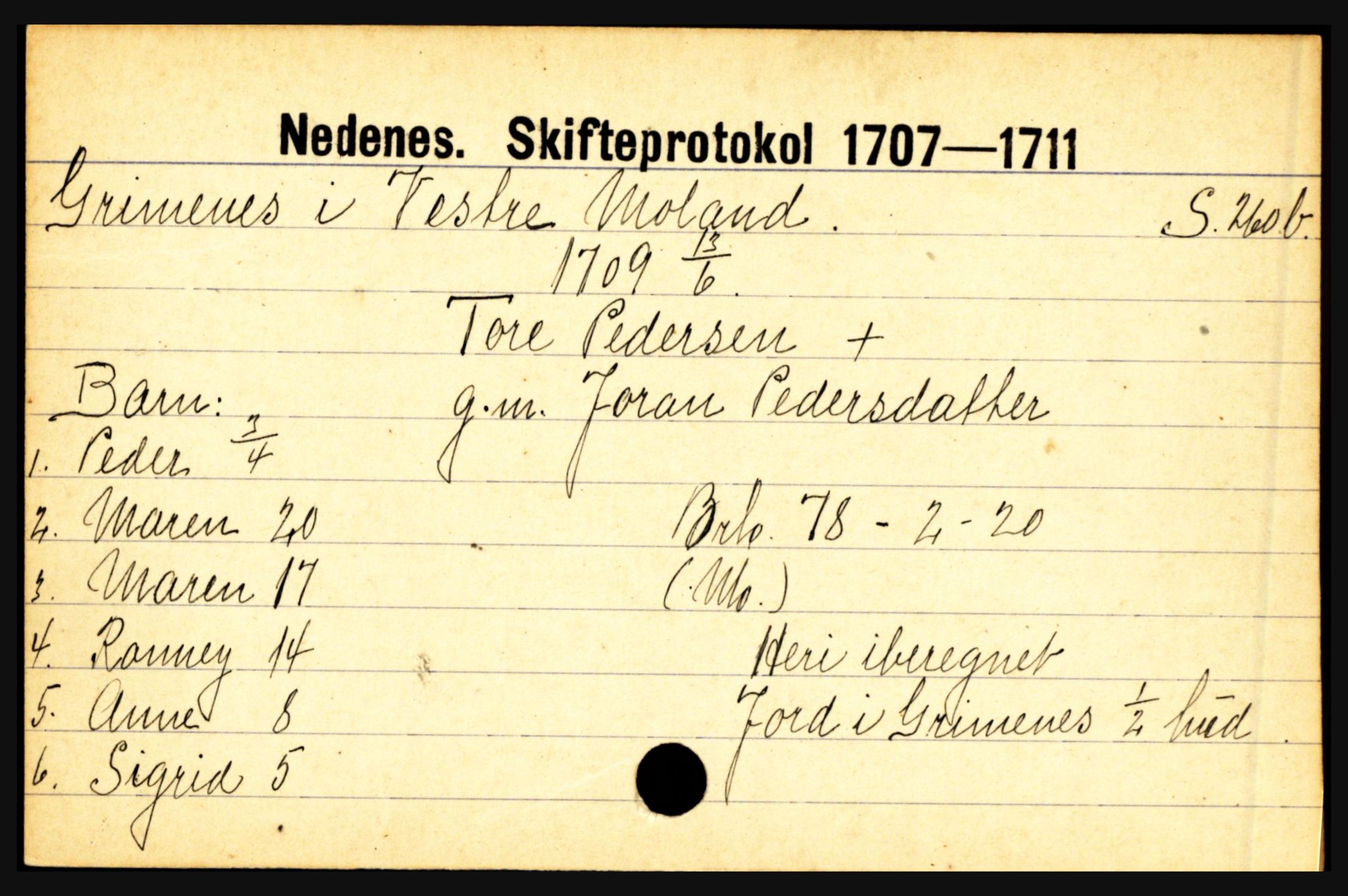 Nedenes sorenskriveri før 1824, AV/SAK-1221-0007/H, p. 9783