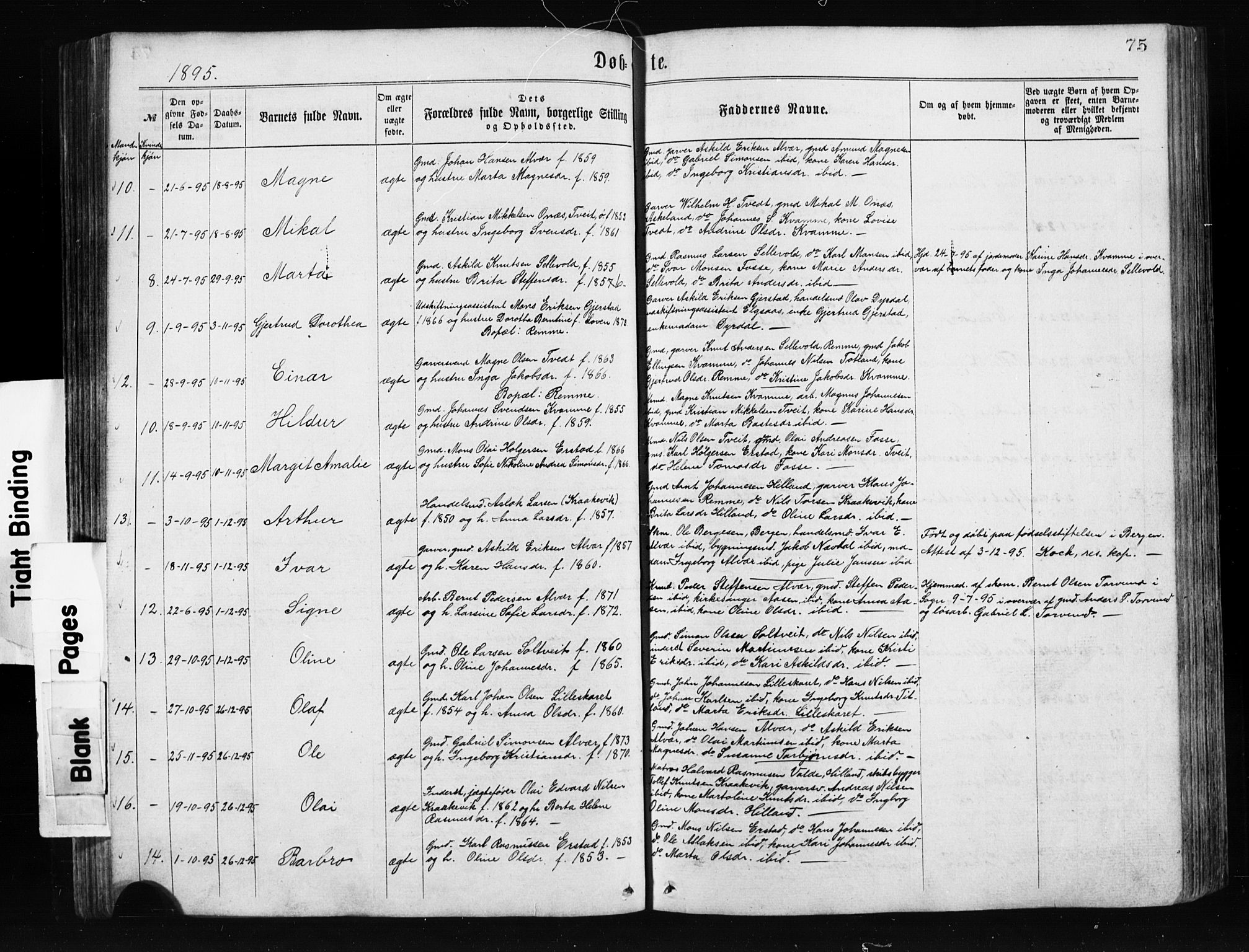 Alversund Sokneprestembete, SAB/A-73901/H/Ha/Hab: Parish register (copy) no. A 2, 1864-1905, p. 75