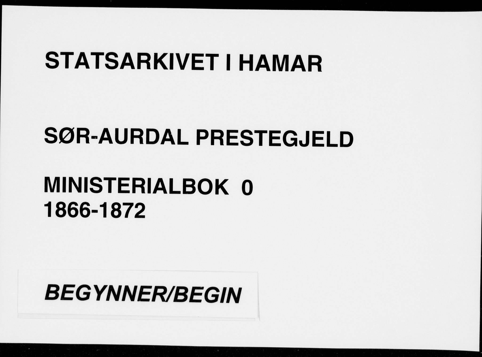 Sør-Aurdal prestekontor, SAH/PREST-128/H/Ha/Haa/L0000: Parish register (official), 1866-1872