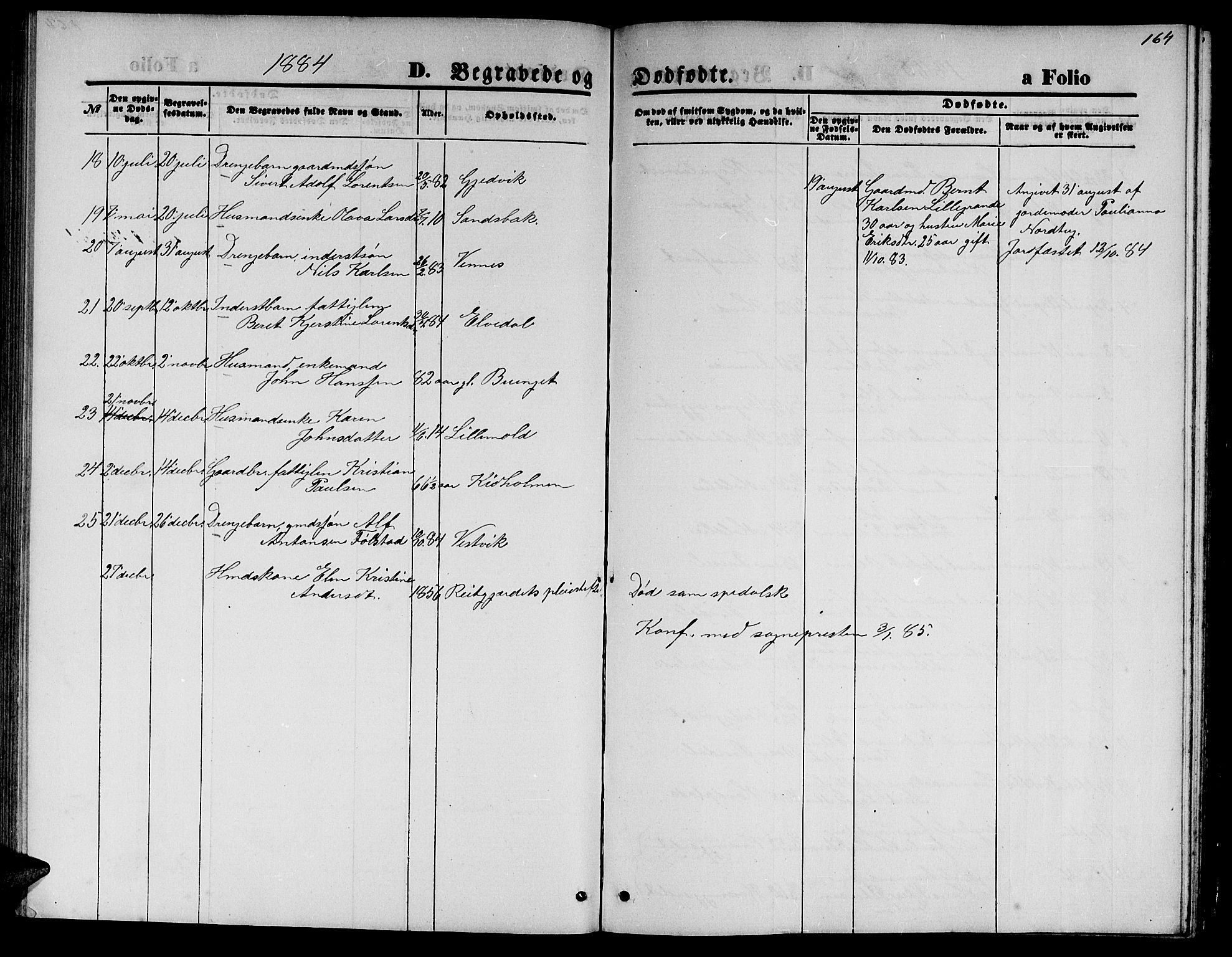 Ministerialprotokoller, klokkerbøker og fødselsregistre - Nord-Trøndelag, SAT/A-1458/744/L0422: Parish register (copy) no. 744C01, 1871-1885, p. 164