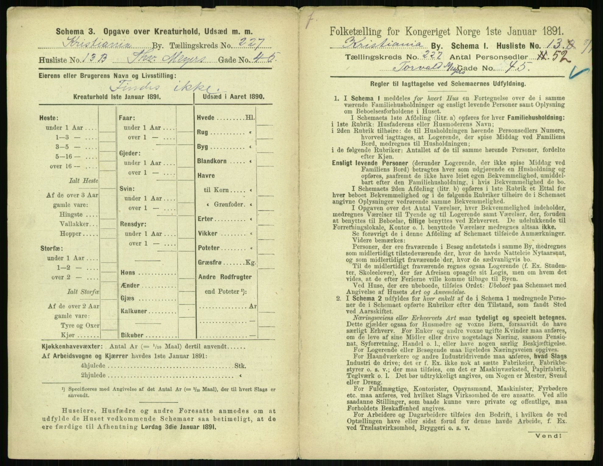 RA, 1891 census for 0301 Kristiania, 1891, p. 138501