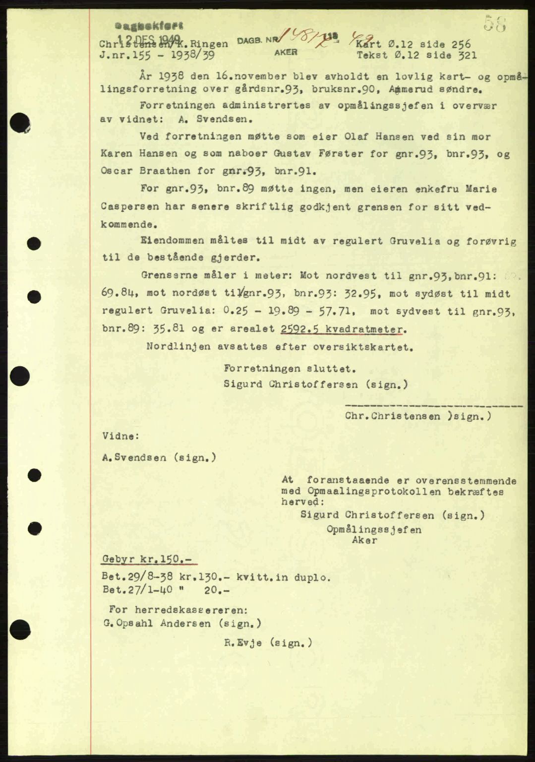 Oslo byskriverembete, AV/SAO-A-10227/G/Gb/Gbd/Gbda/L0017: Mortgage book no. A215, 1949-1950, Diary no: : 14817/1949