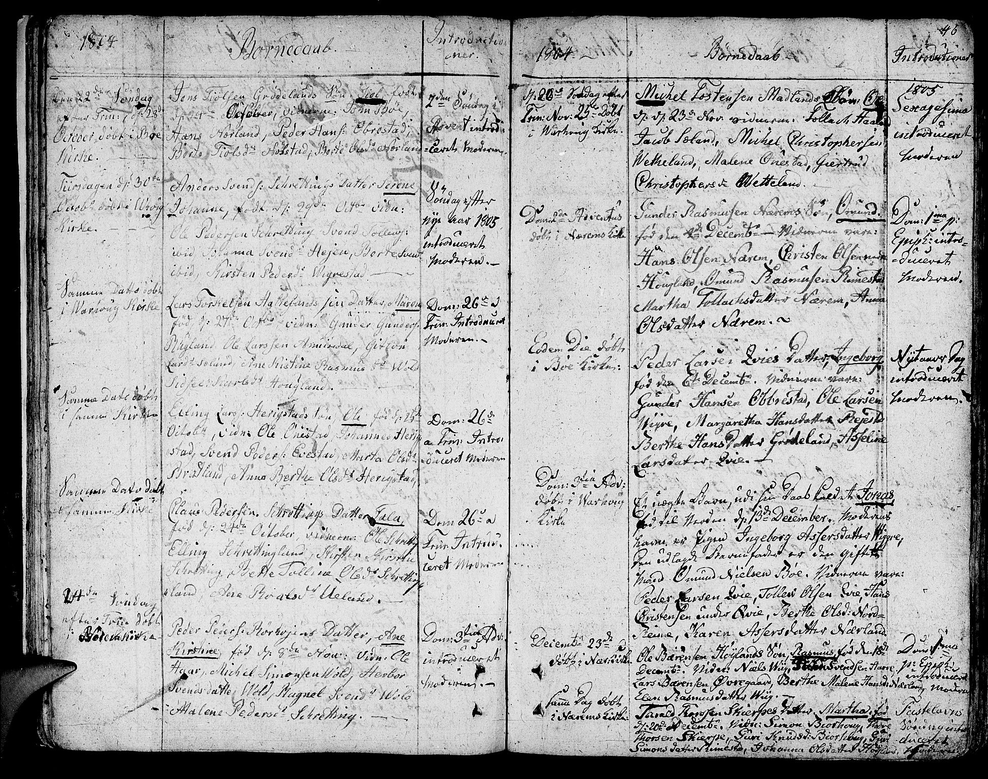 Hå sokneprestkontor, SAST/A-101801/001/30BA/L0001: Parish register (official) no. A 1, 1787-1812, p. 46