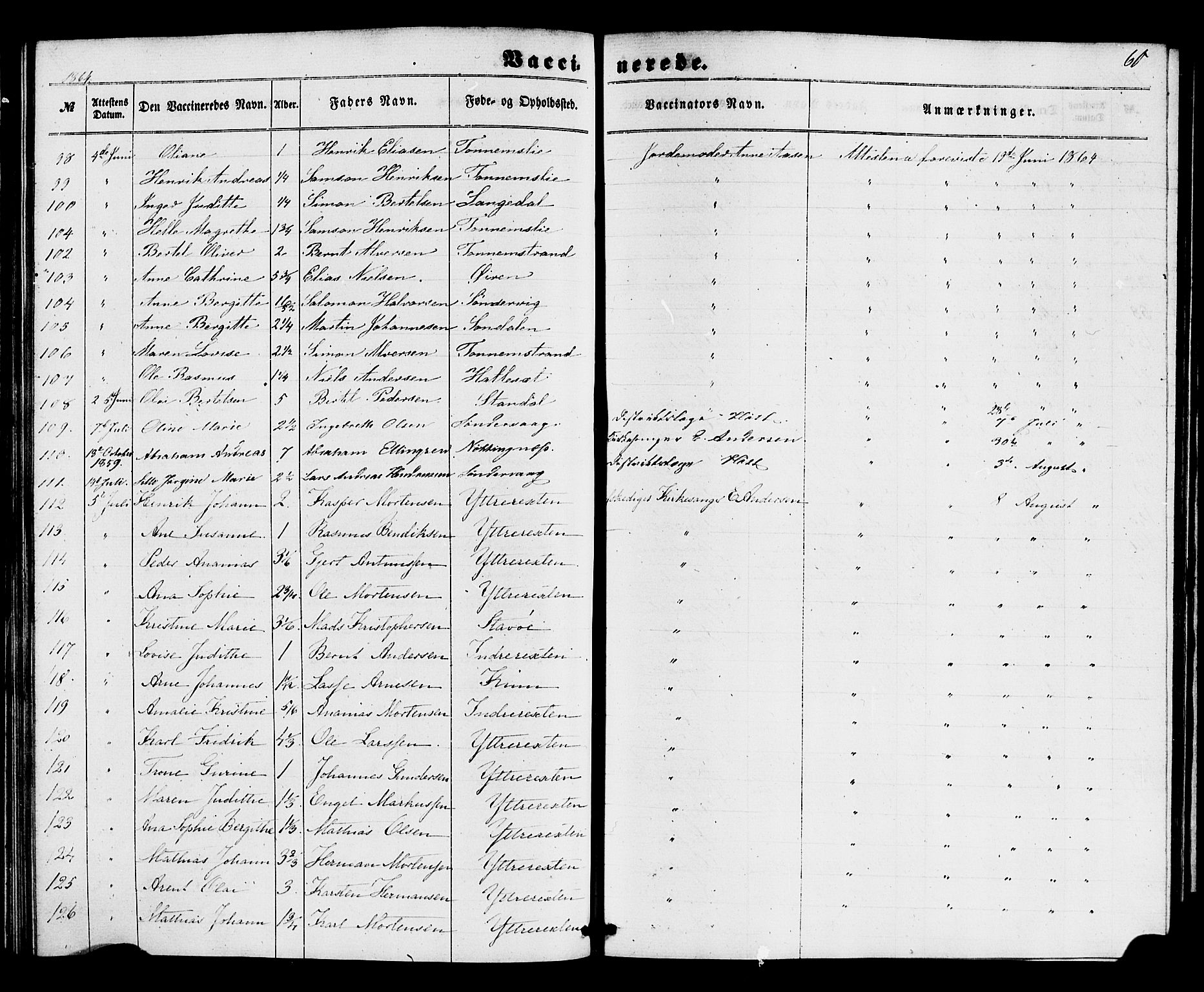 Kinn sokneprestembete, AV/SAB-A-80801/H/Haa/Haaa/L0017: Parish register (official) no. A 17, 1858-1867, p. 60