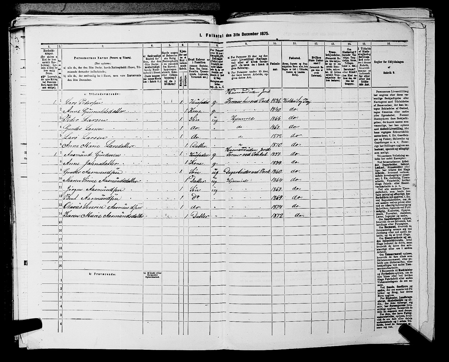 SAKO, 1875 census for 0819P Holla, 1875, p. 428