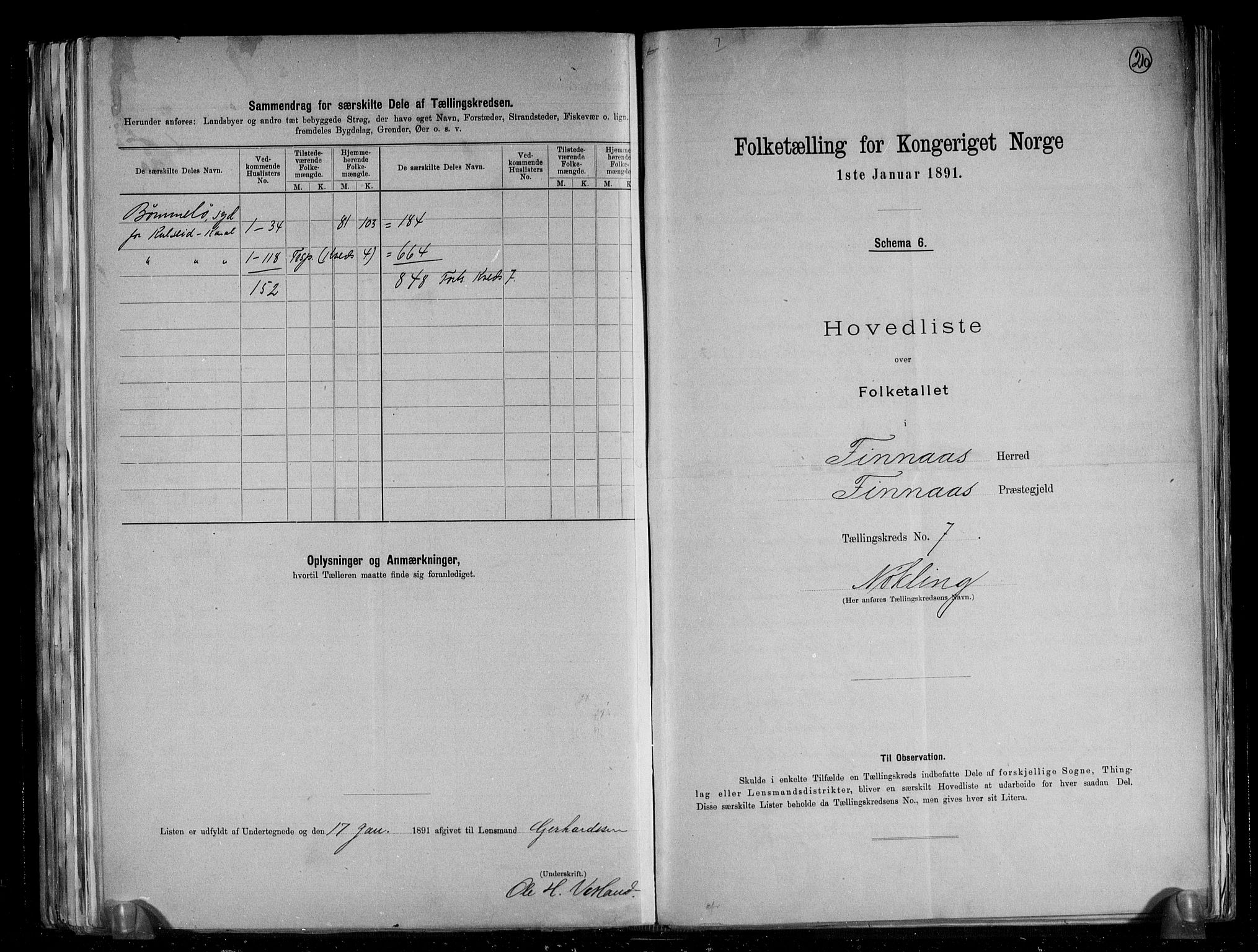 RA, 1891 census for 1218 Finnås, 1891, p. 18