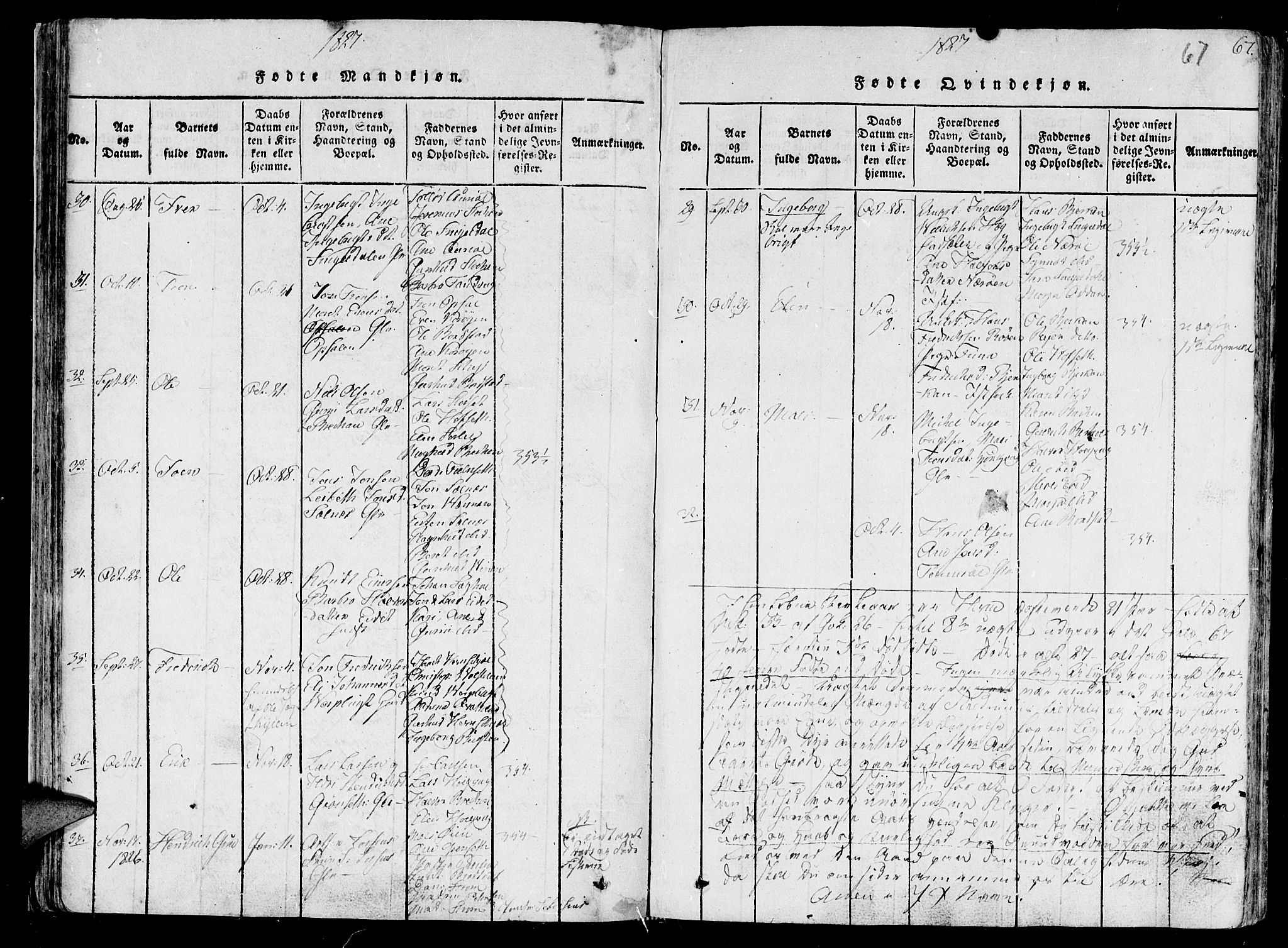 Ministerialprotokoller, klokkerbøker og fødselsregistre - Sør-Trøndelag, SAT/A-1456/630/L0491: Parish register (official) no. 630A04, 1818-1830, p. 67