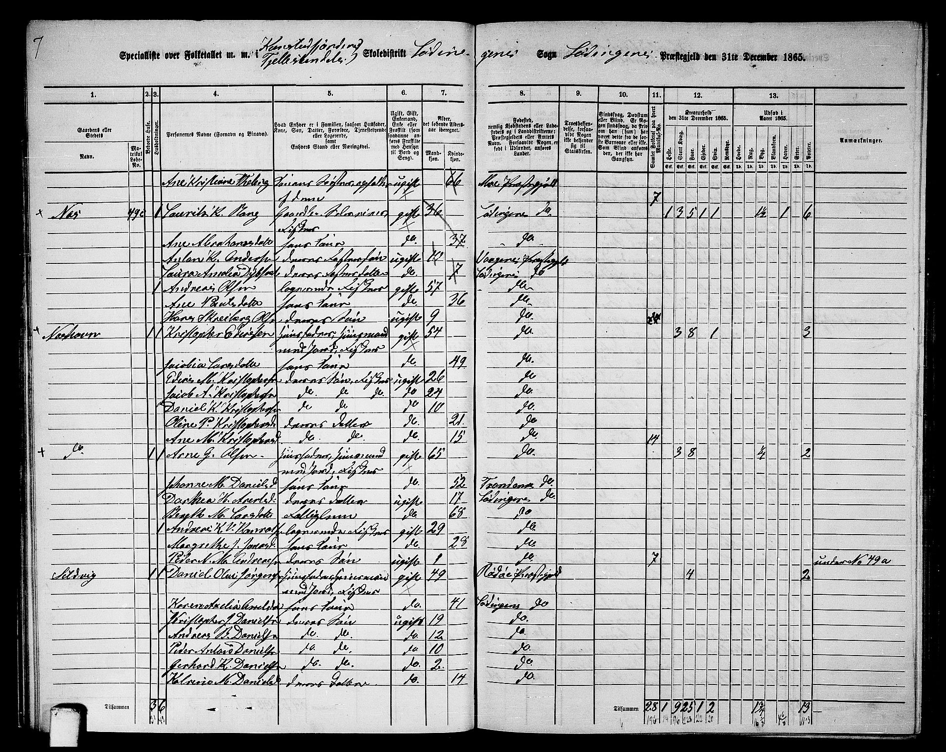 RA, 1865 census for Lødingen, 1865, p. 41