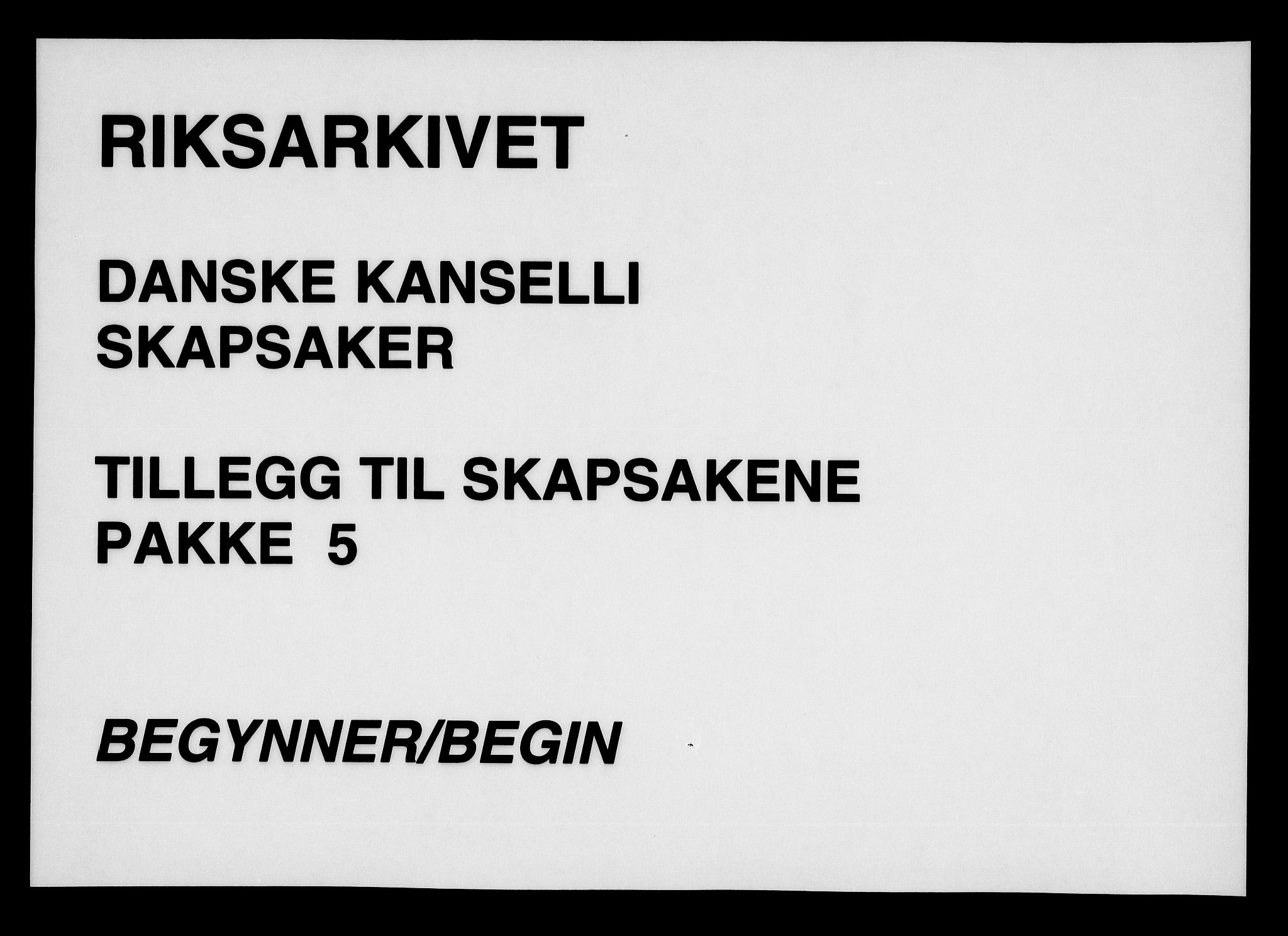 Danske Kanselli, Skapsaker, RA/EA-4061/G/L0005: Tillegg til skapsakene, 1642-1661, p. 1