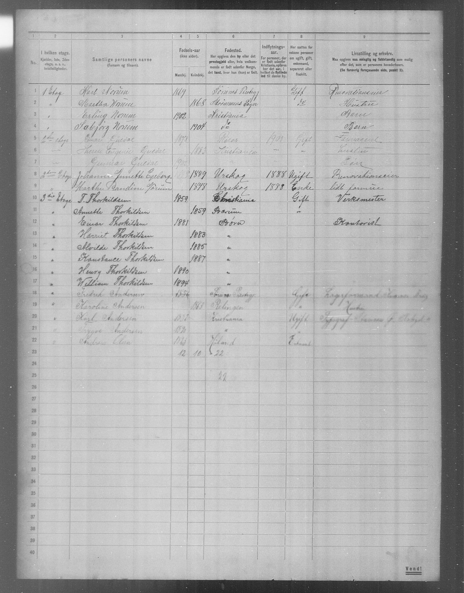 OBA, Municipal Census 1904 for Kristiania, 1904, p. 18629