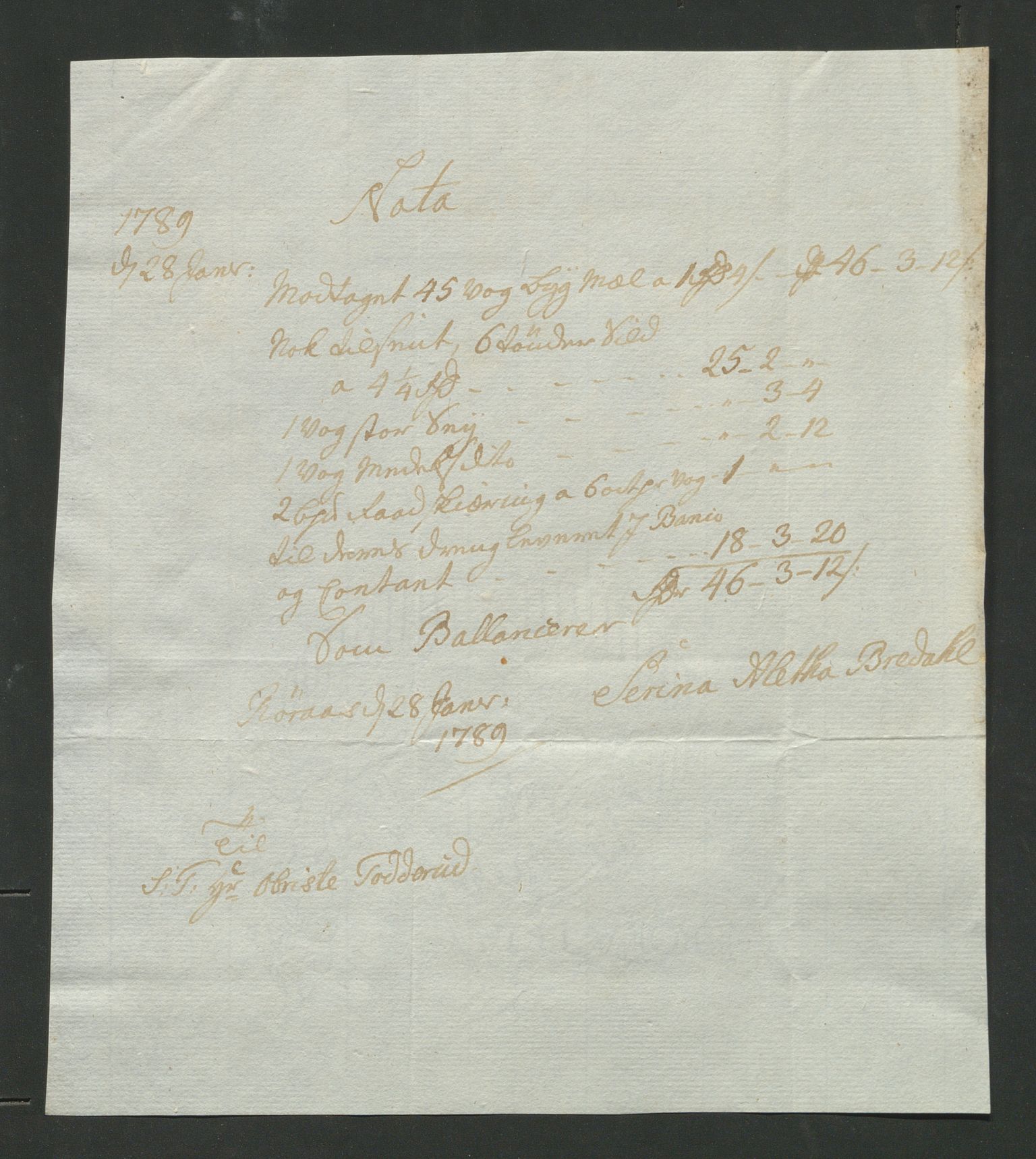 Åker i Vang, Hedmark, og familien Todderud, AV/SAH-ARK-010/E/Ea/L0002: Korrespondanse ordnet kronologisk, 1773-1837, p. 119