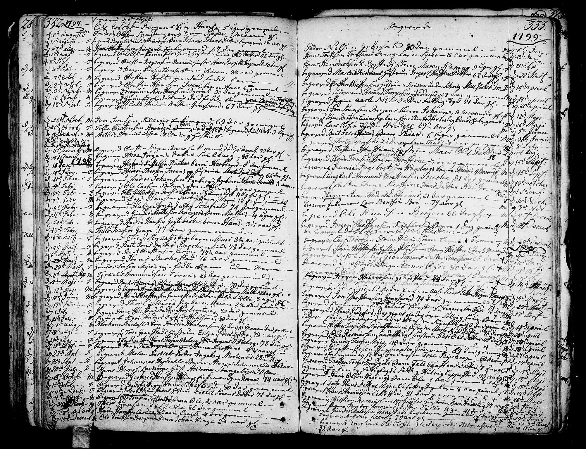 Sande Kirkebøker, SAKO/A-53/F/Fa/L0001: Parish register (official) no. 1, 1753-1803, p. 332-333