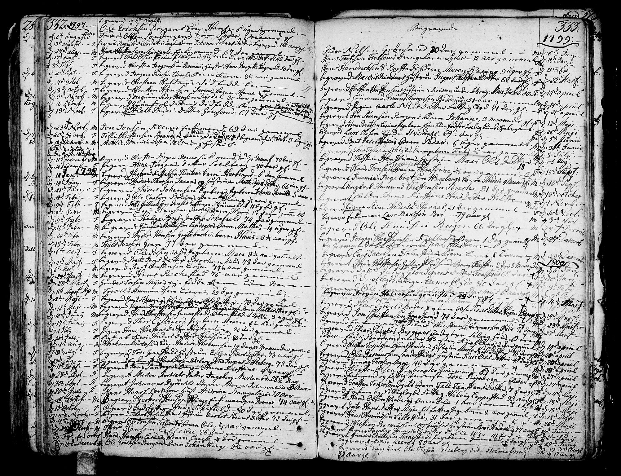 Sande Kirkebøker, AV/SAKO-A-53/F/Fa/L0001: Parish register (official) no. 1, 1753-1803, p. 332-333