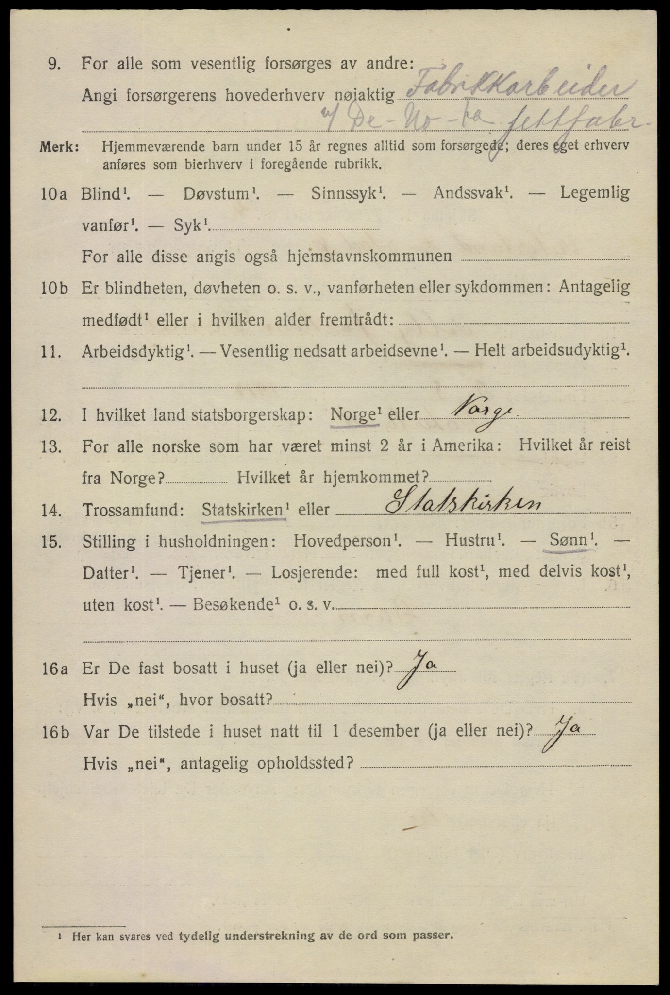 SAO, 1920 census for Fredrikstad, 1920, p. 13866