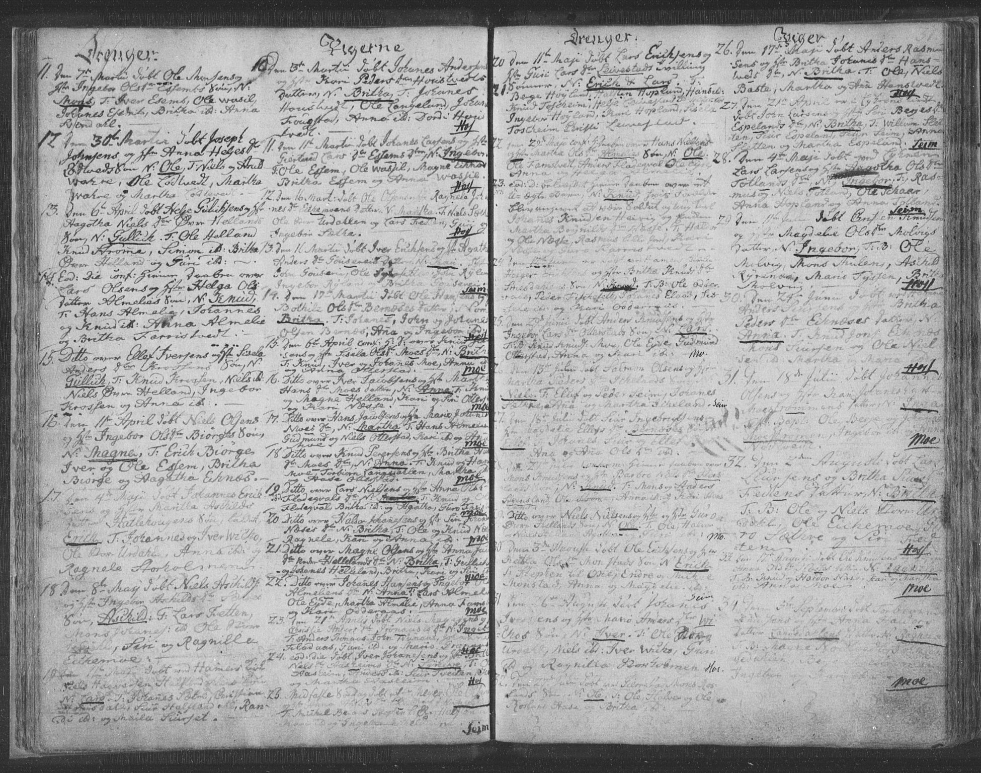 Hosanger sokneprestembete, AV/SAB-A-75801/H/Haa: Parish register (official) no. A 3, 1793-1811, p. 30b-31a