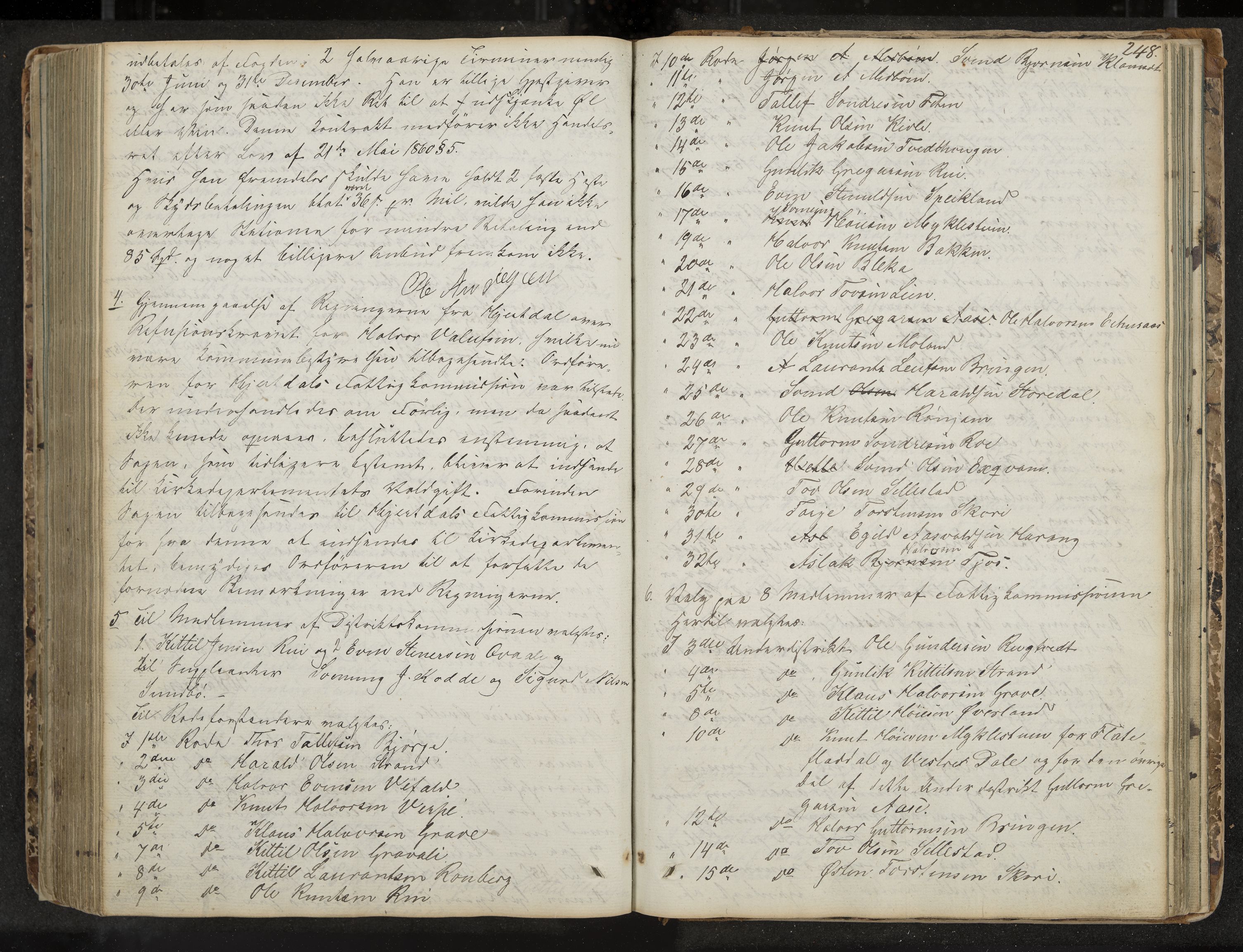 Seljord formannskap og sentraladministrasjon, IKAK/0828021/A/Aa/L0001: Møtebok med register, 1838-1879, p. 248