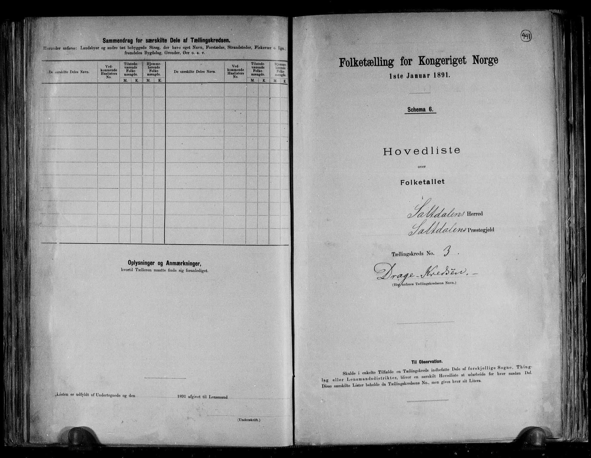 RA, 1891 census for 1840 Saltdal, 1891, p. 11