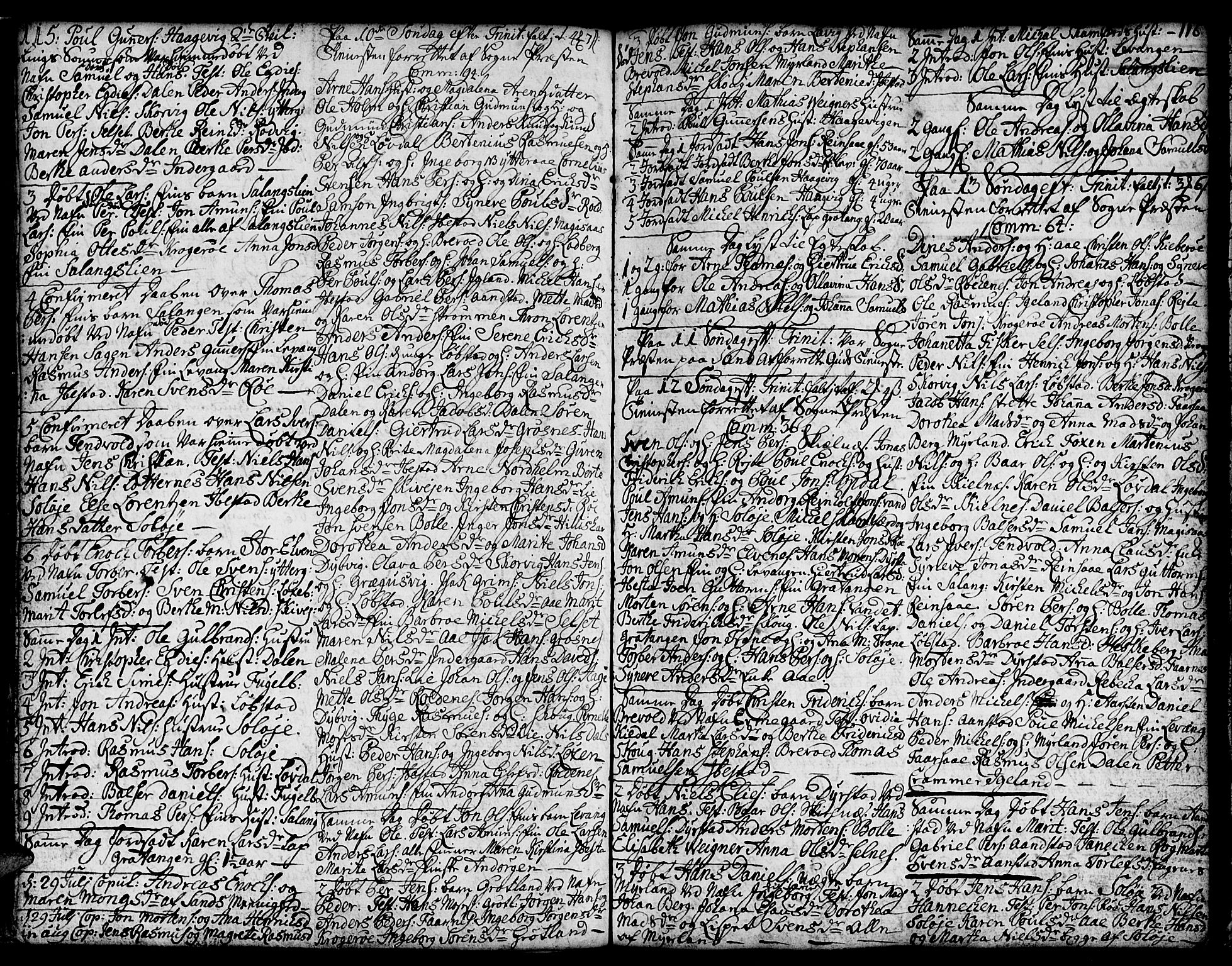 Ibestad sokneprestembete, AV/SATØ-S-0077/H/Ha/Hab/L0001klokker: Parish register (copy) no. 1, 1776-1808, p. 115-116