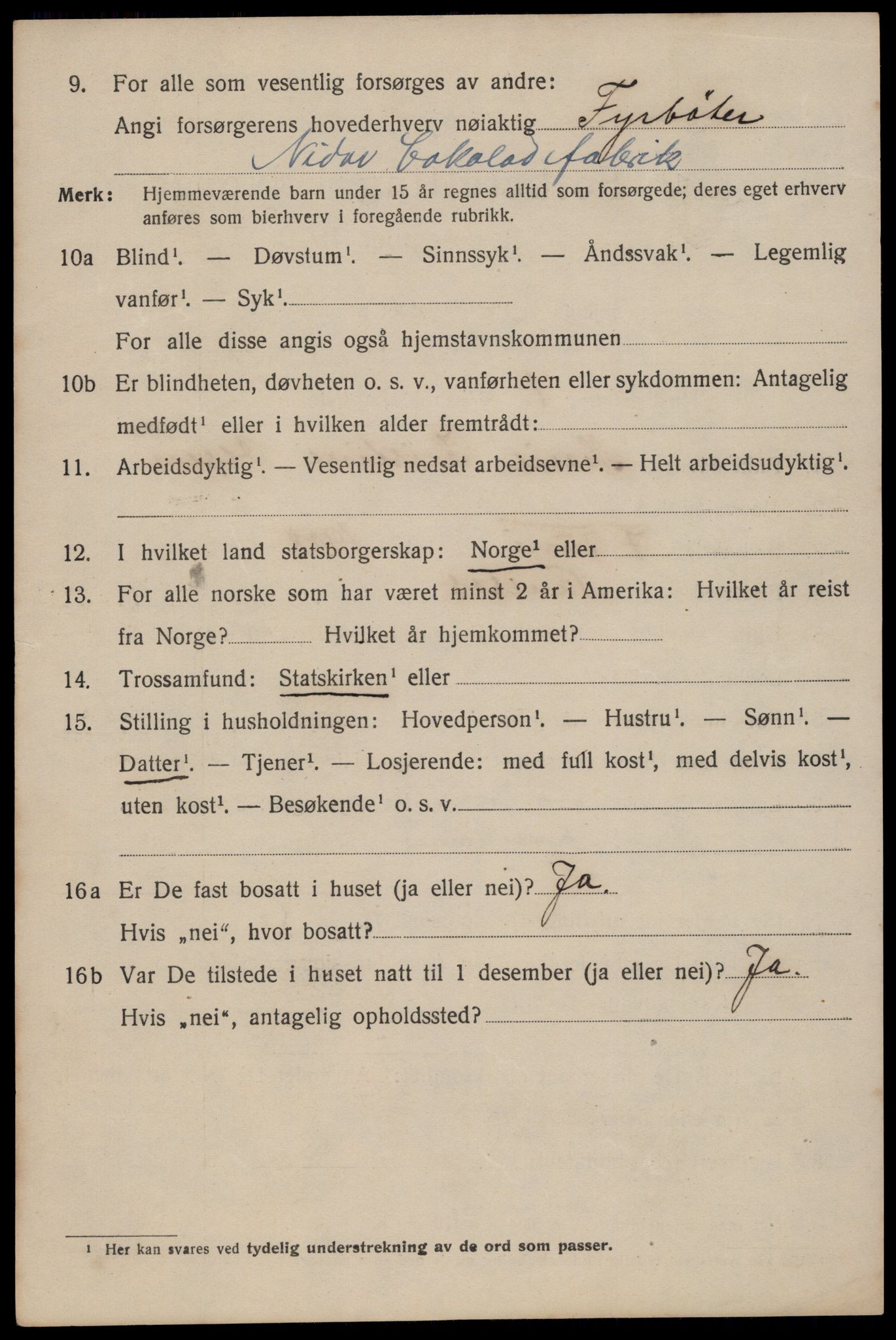 SAT, 1920 census for Trondheim, 1920, p. 127149