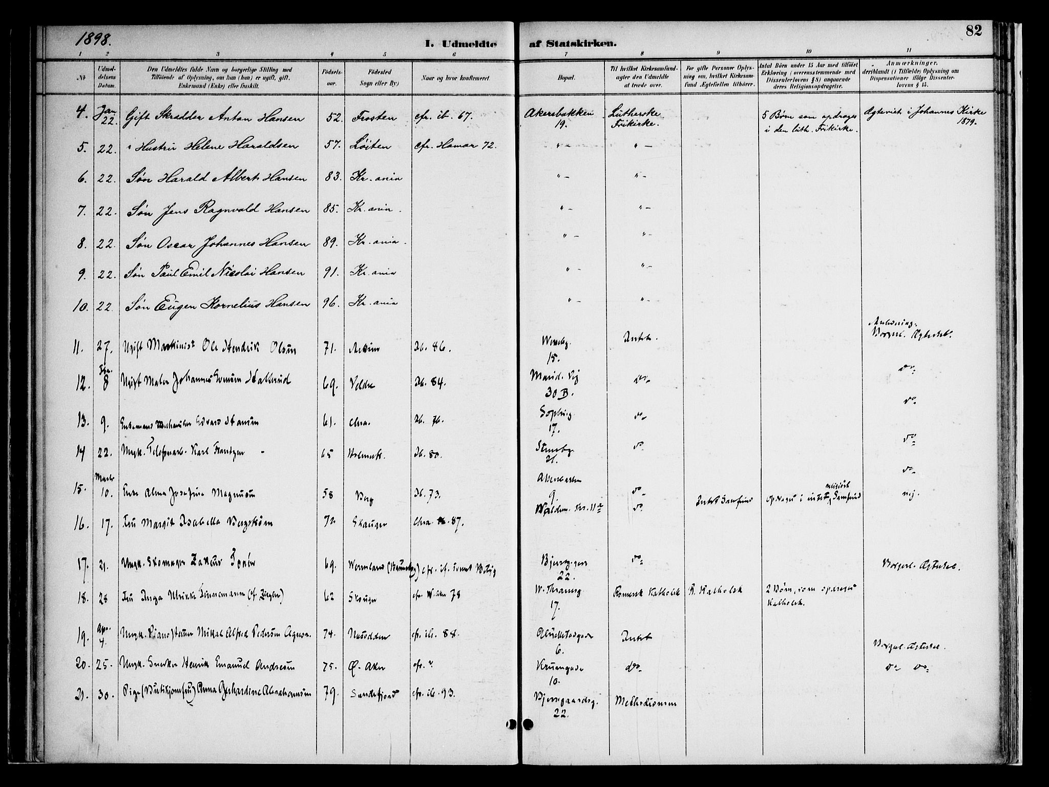 Gamle Aker prestekontor Kirkebøker, AV/SAO-A-10617a/F/L0010: Parish register (official) no. 10, 1892-1960, p. 82