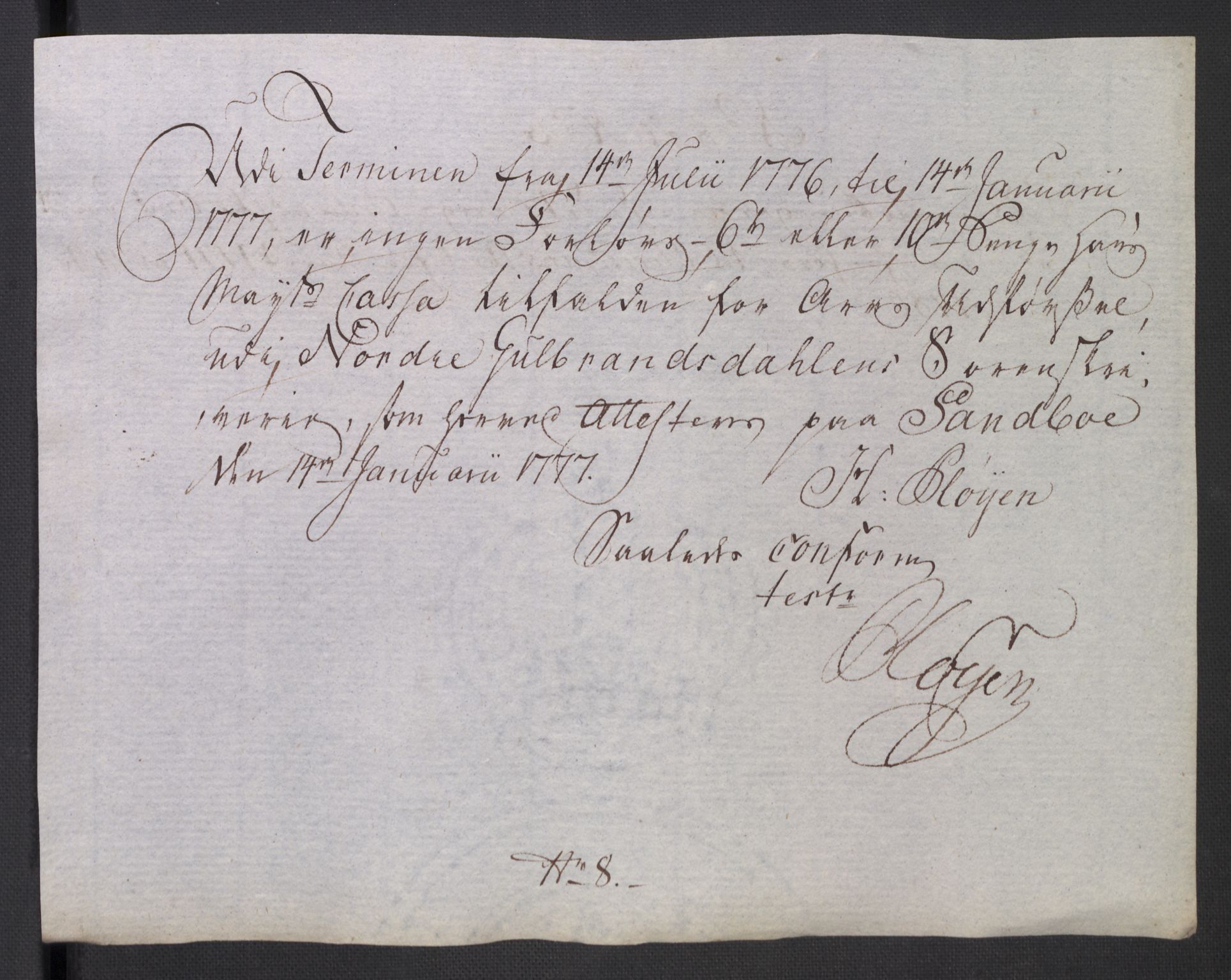 Rentekammeret inntil 1814, Reviderte regnskaper, Mindre regnskaper, AV/RA-EA-4068/Rb/L0014: Opplands amt, 1771-1779, p. 942