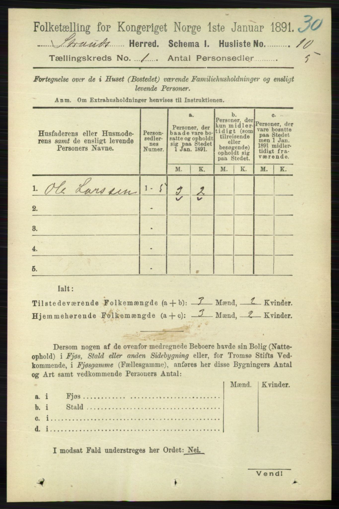 RA, 1891 census for 1130 Strand, 1891, p. 33