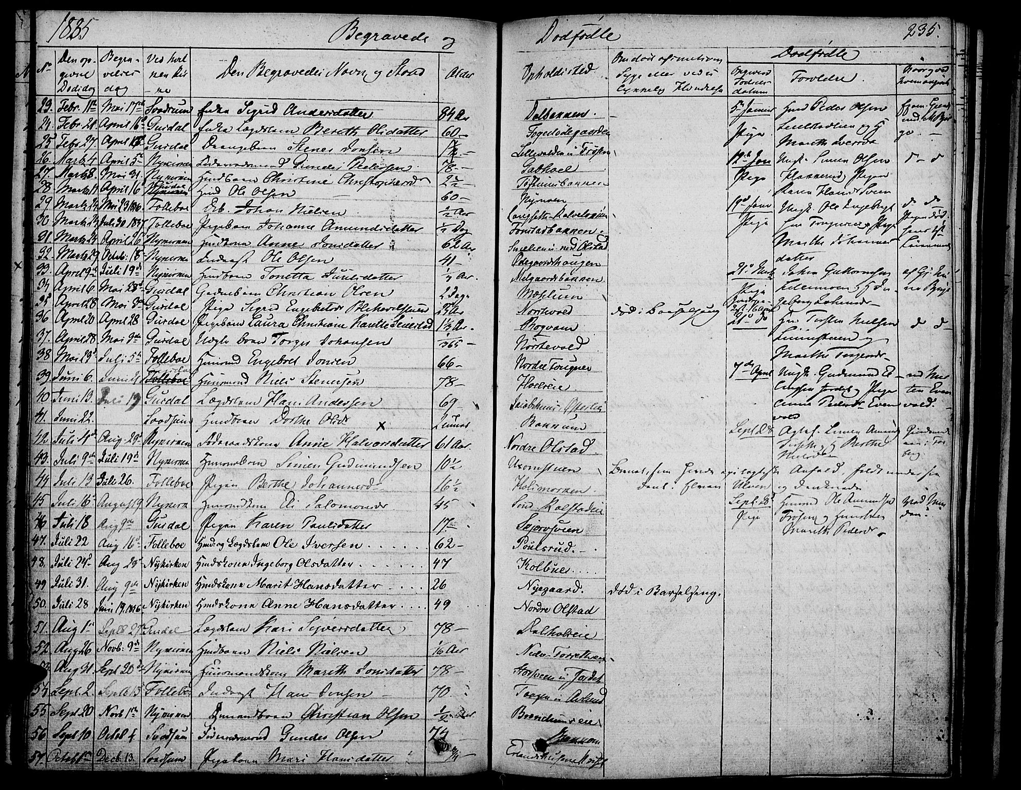 Gausdal prestekontor, SAH/PREST-090/H/Ha/Haa/L0006: Parish register (official) no. 6, 1830-1839, p. 235