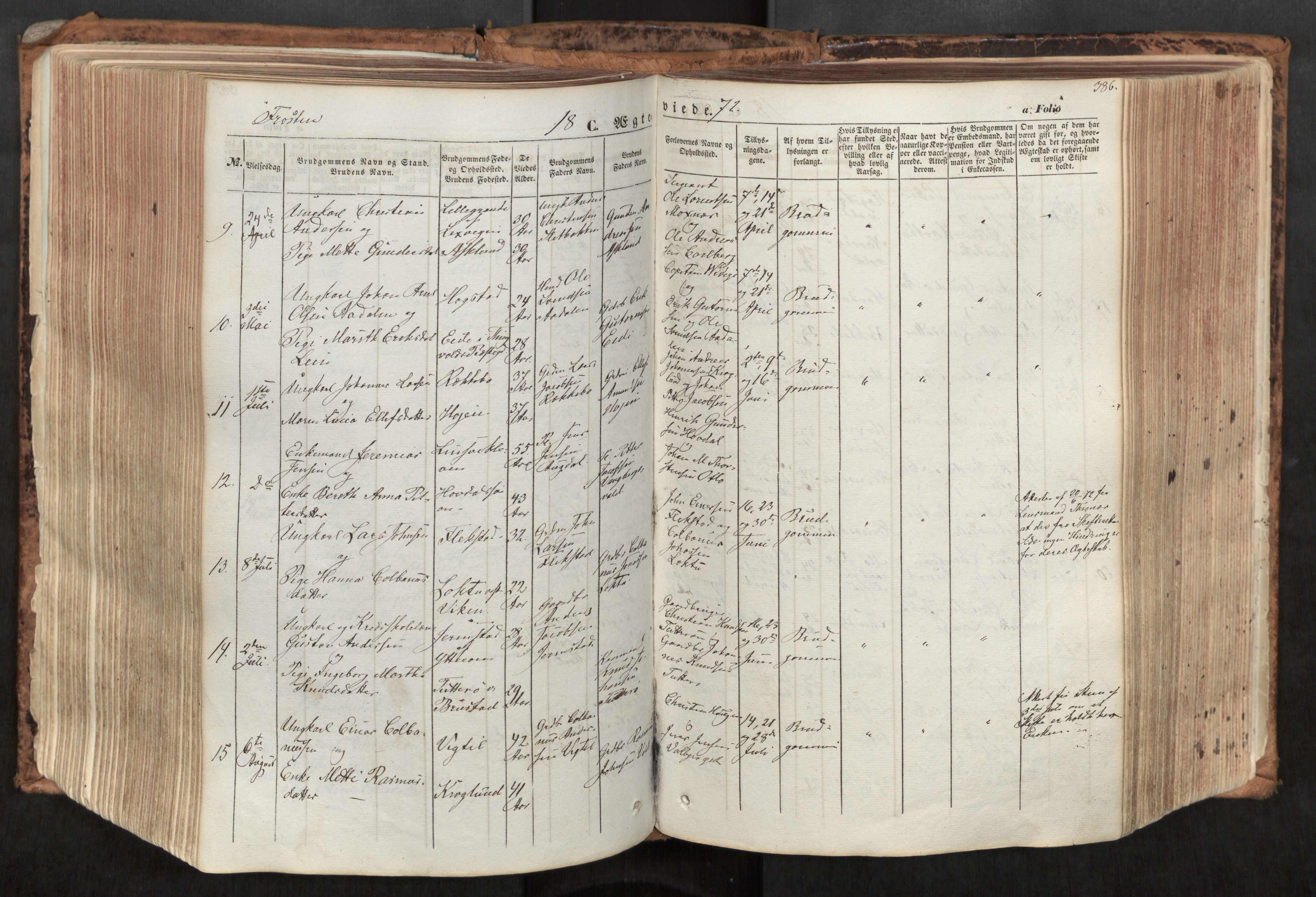 Ministerialprotokoller, klokkerbøker og fødselsregistre - Nord-Trøndelag, SAT/A-1458/713/L0116: Parish register (official) no. 713A07, 1850-1877, p. 386