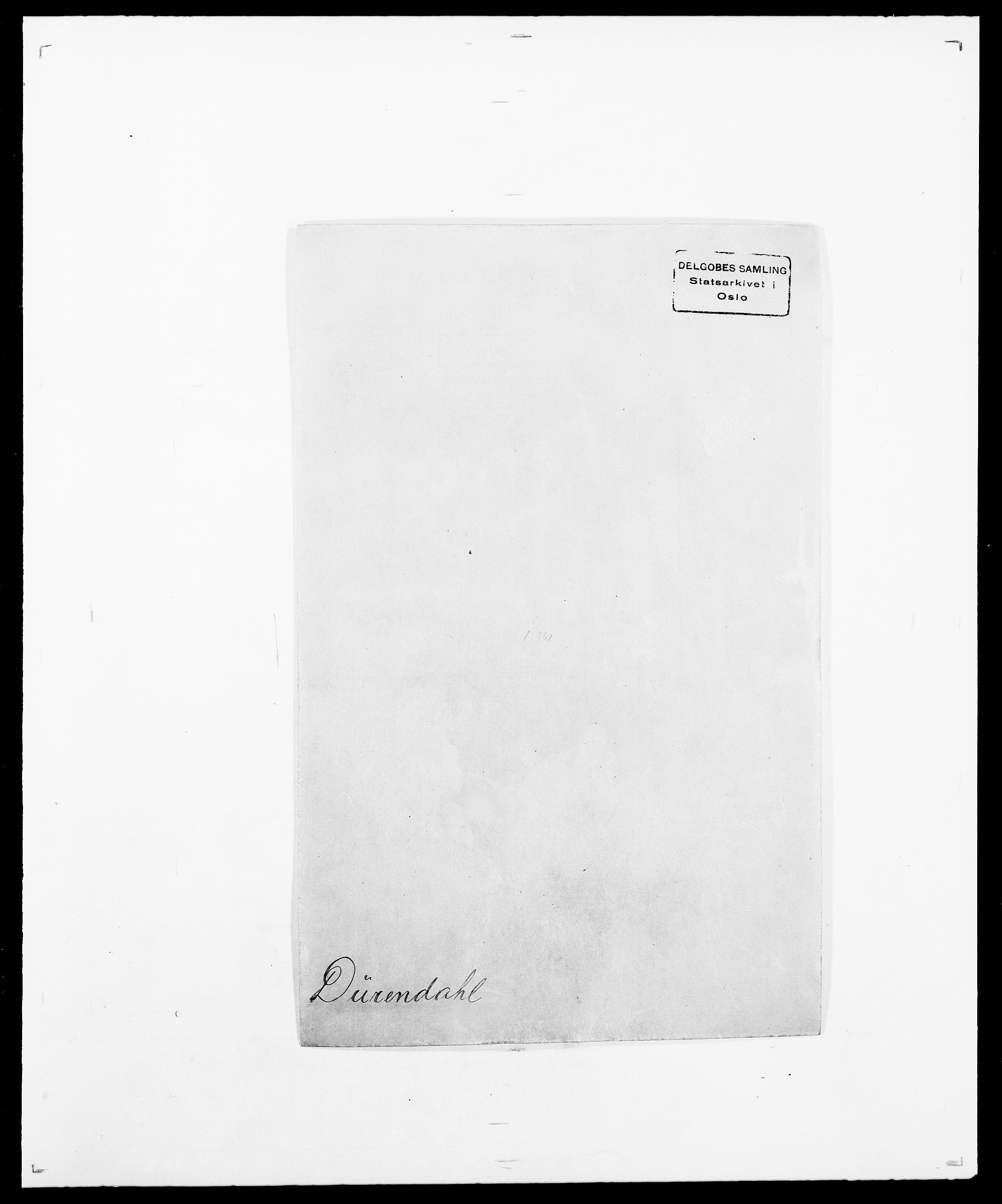 Delgobe, Charles Antoine - samling, SAO/PAO-0038/D/Da/L0010: Dürendahl - Fagelund, p. 1