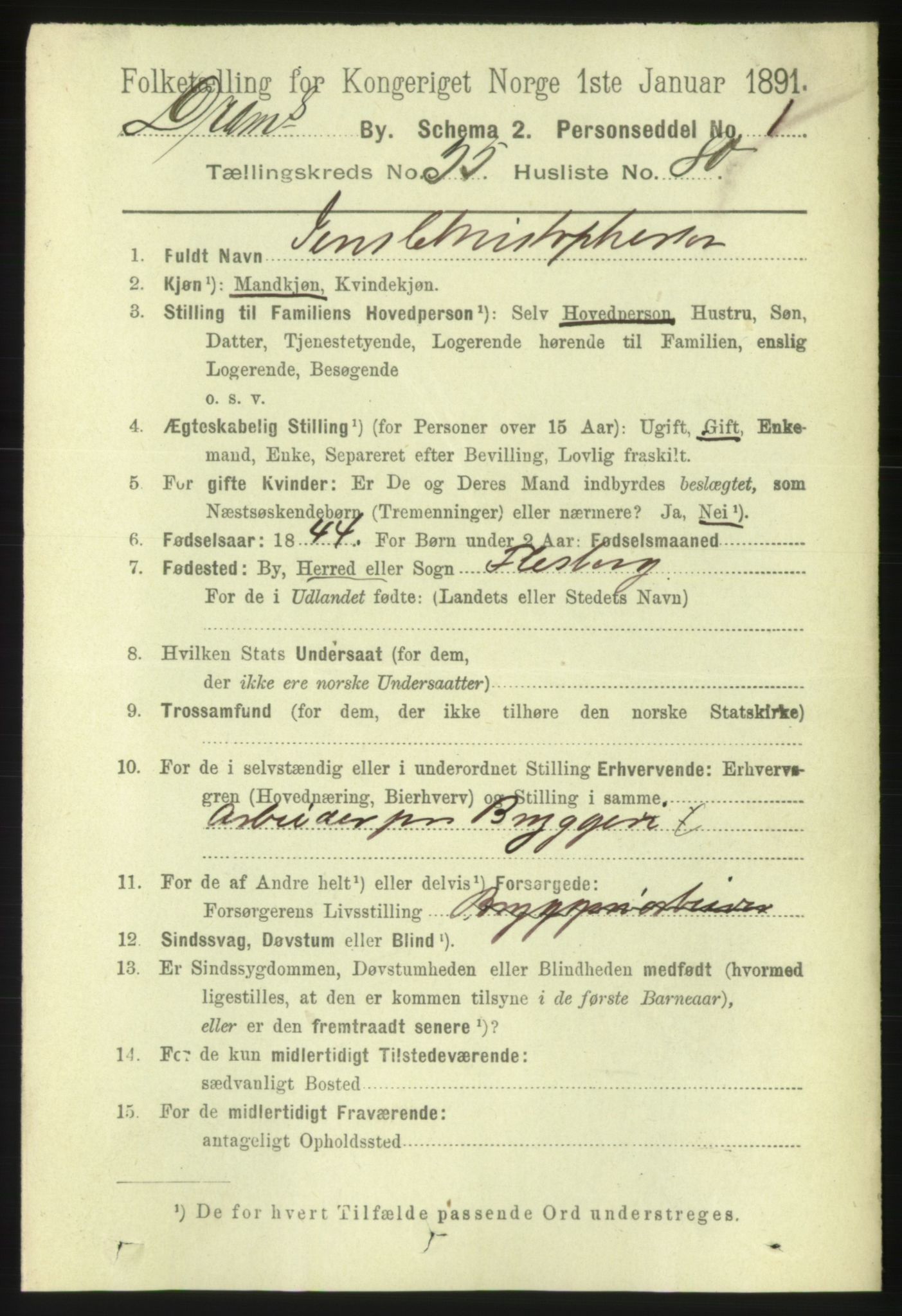 RA, 1891 census for 0602 Drammen, 1891, p. 22150