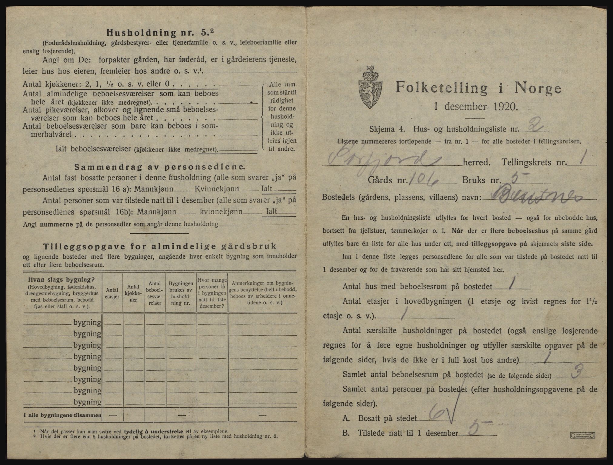 SATØ, 1920 census for Sørfjord, 1920, p. 7